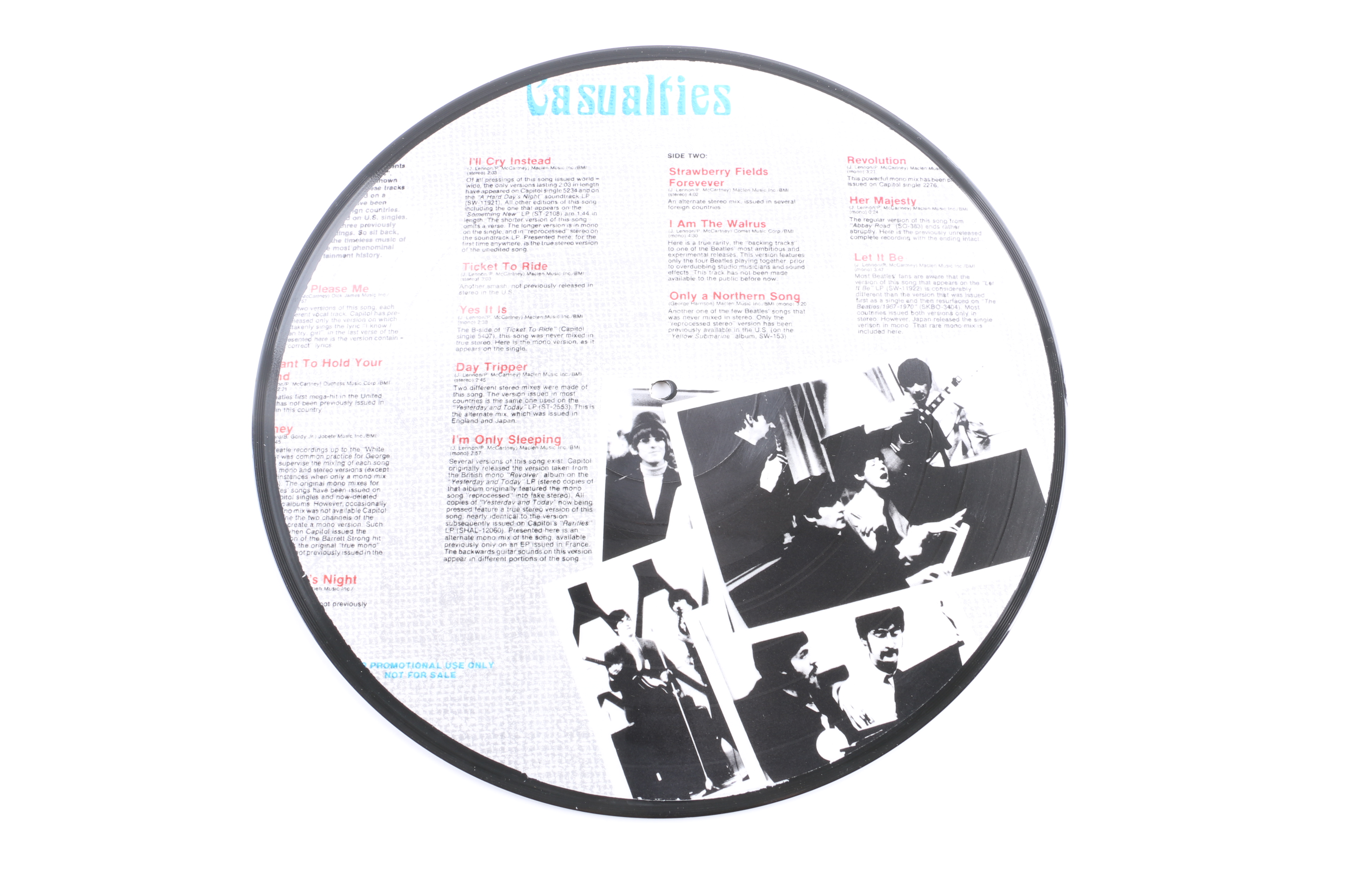 "The Beatles Casualties" 1980 Fan Club Picture Disc
