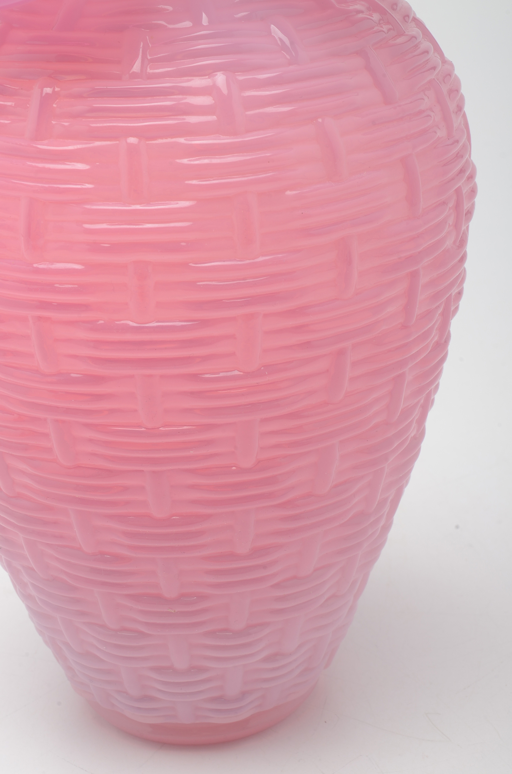 Fenton Cranberry Opalescent Cased Glass Vase