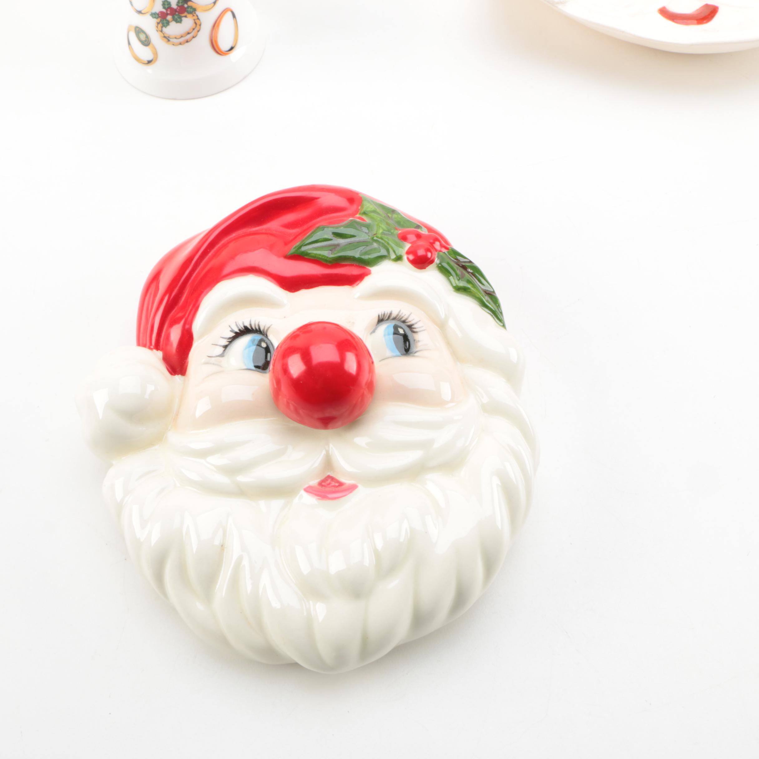 Christmas Decorations including a Godinger Ornament