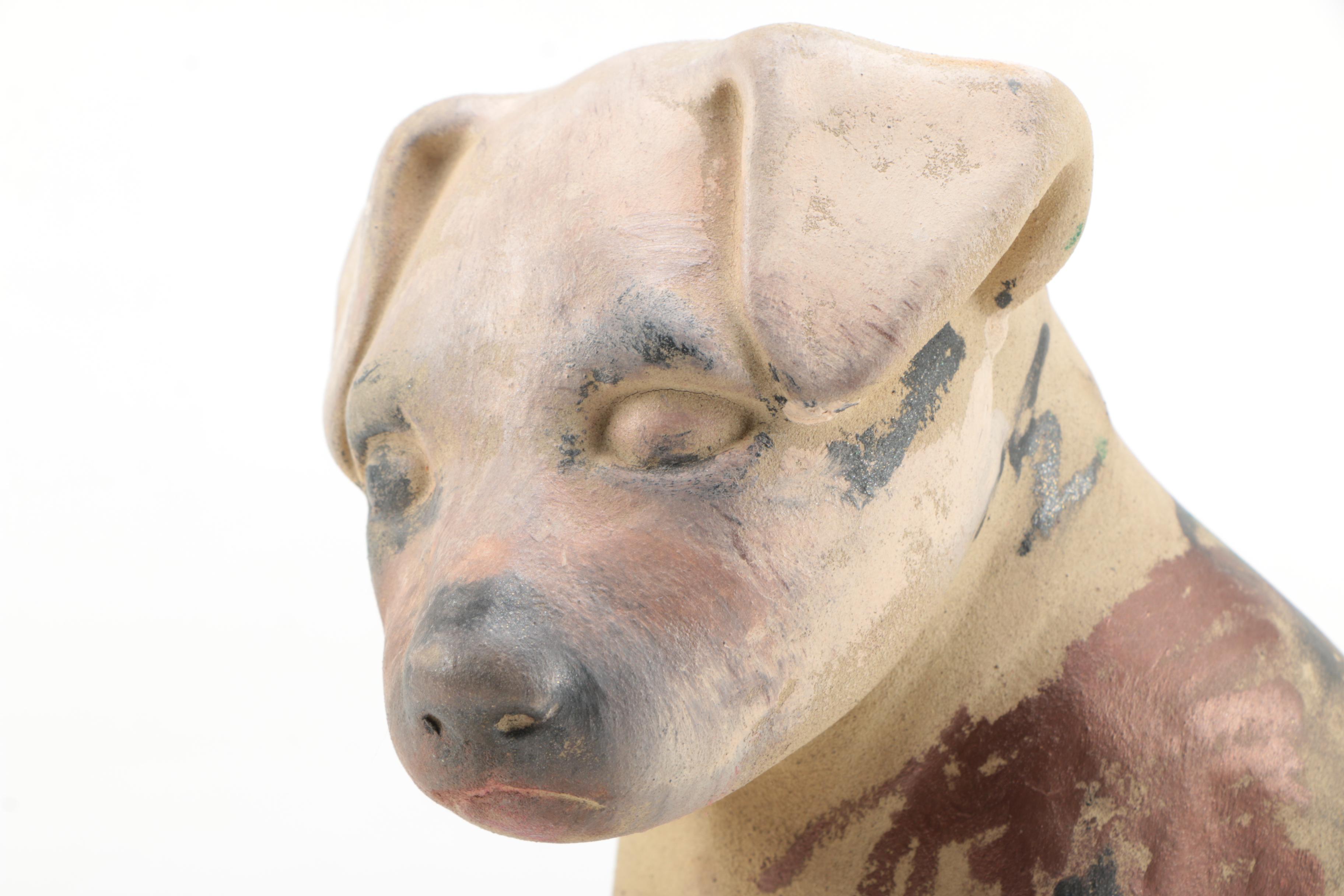 Haeger Ceramic Dog Statuette Trinket Dishes