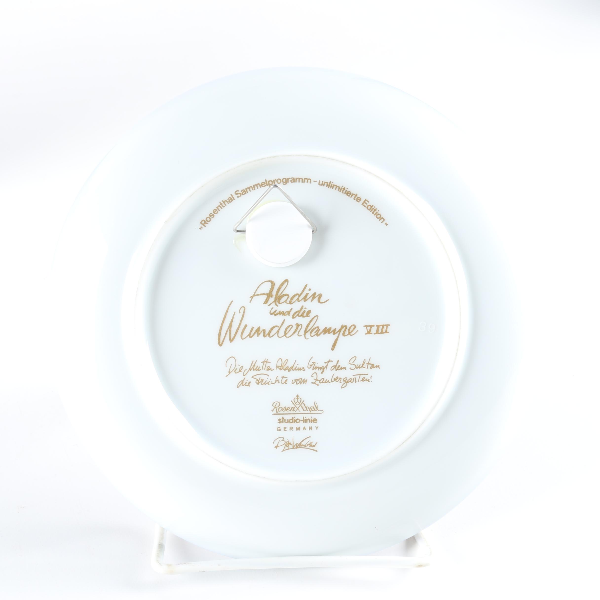 1970s Rosenthal Björn Wiinblad Collector Plates Featuring "Aladin"