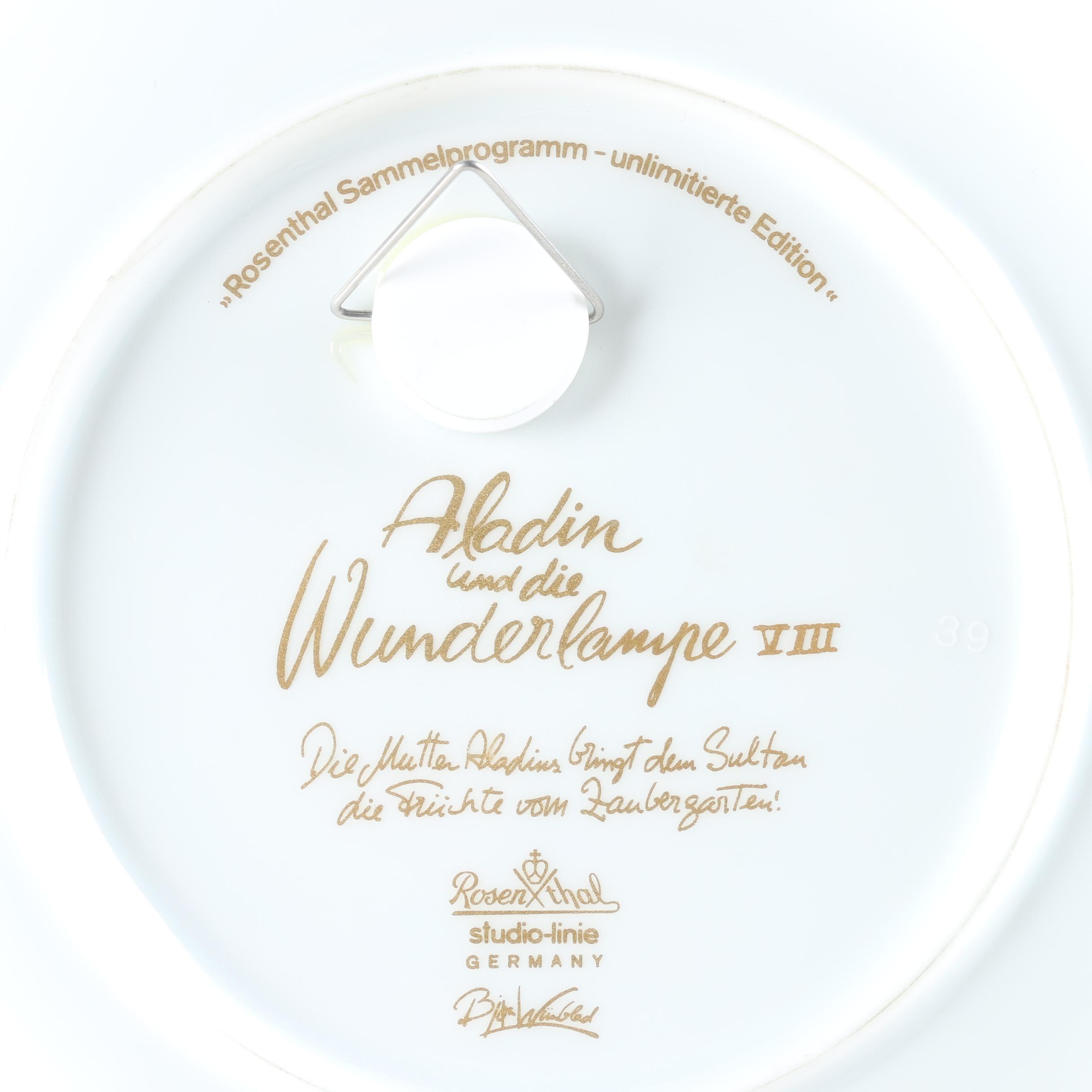 1970s Rosenthal Björn Wiinblad Collector Plates Featuring "Aladin"