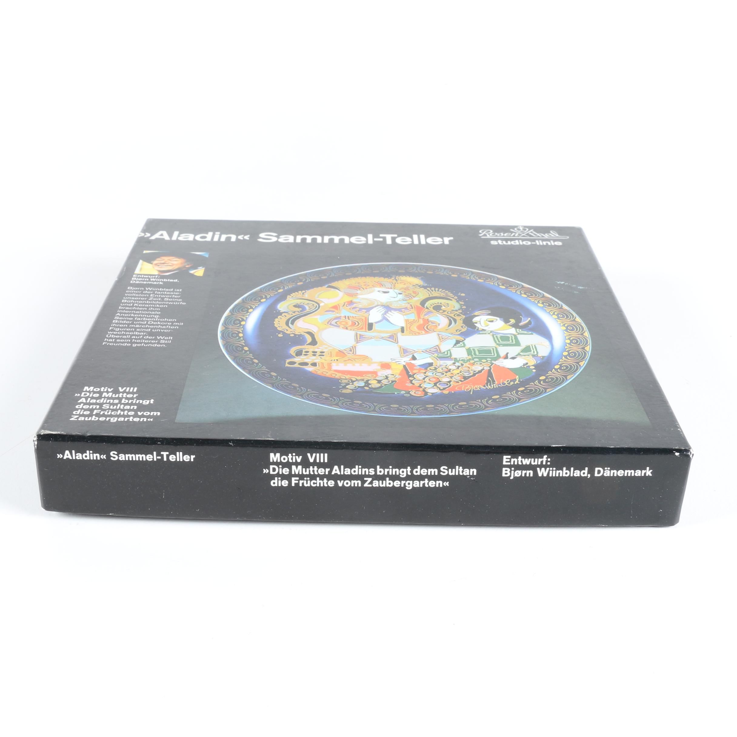 1970s Rosenthal Björn Wiinblad Collector Plates Featuring "Aladin"