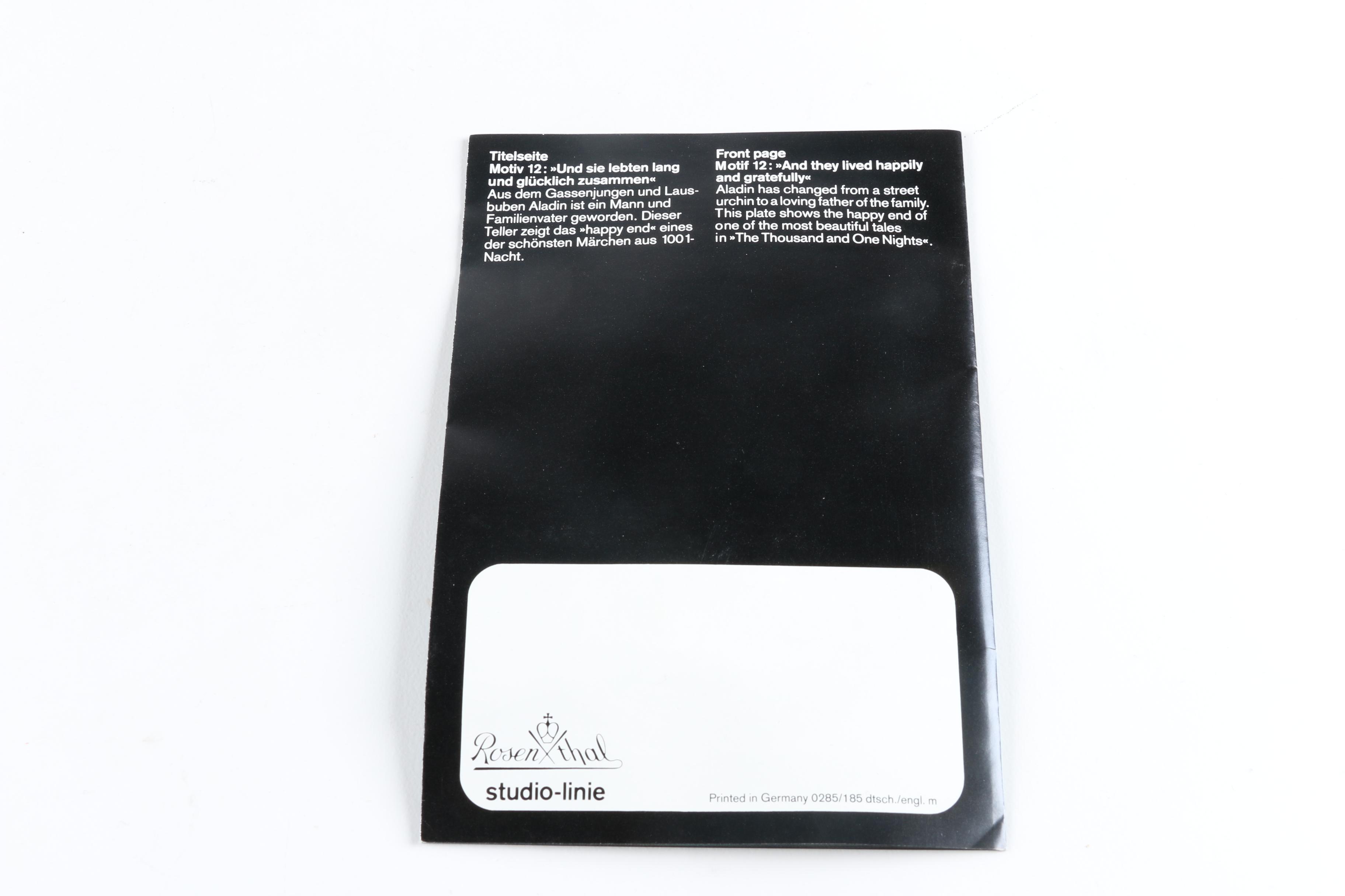 1970s Rosenthal Björn Wiinblad Collector Plates Featuring "Aladin"