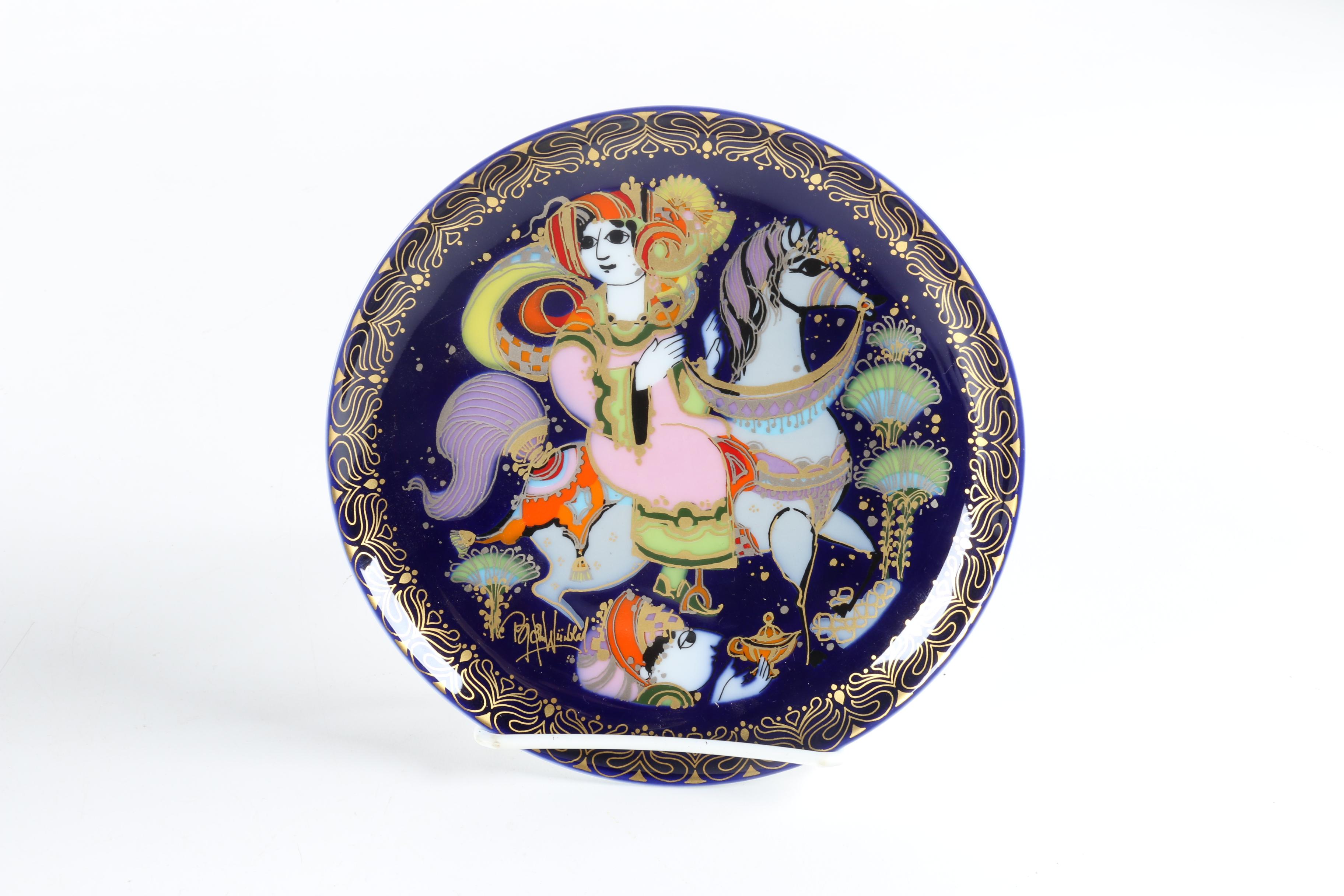 1970s Rosenthal Björn Wiinblad Collector Plates Featuring "Aladin"