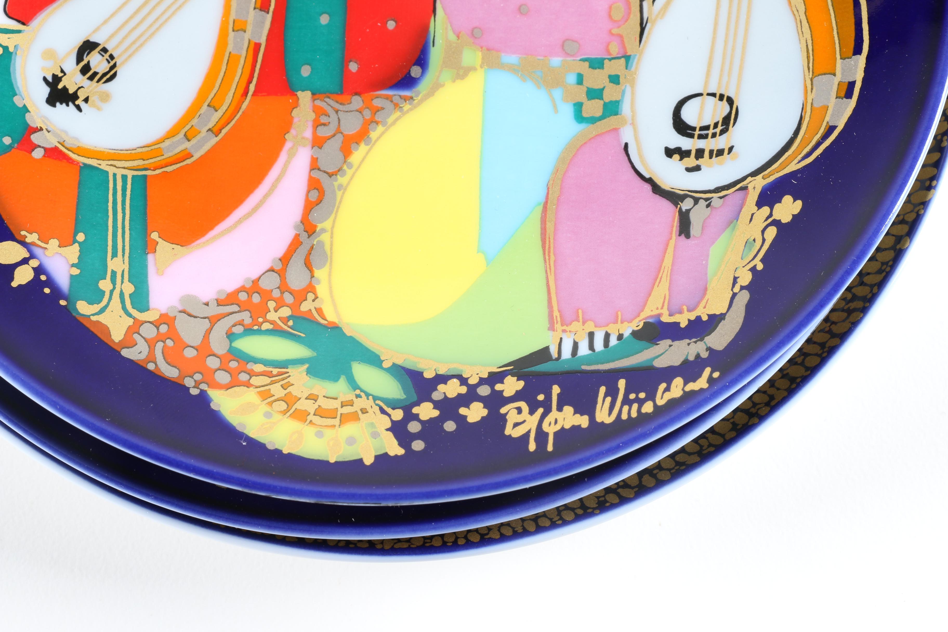 1970s Rosenthal Björn Wiinblad Collector Plates Featuring "Aladin"