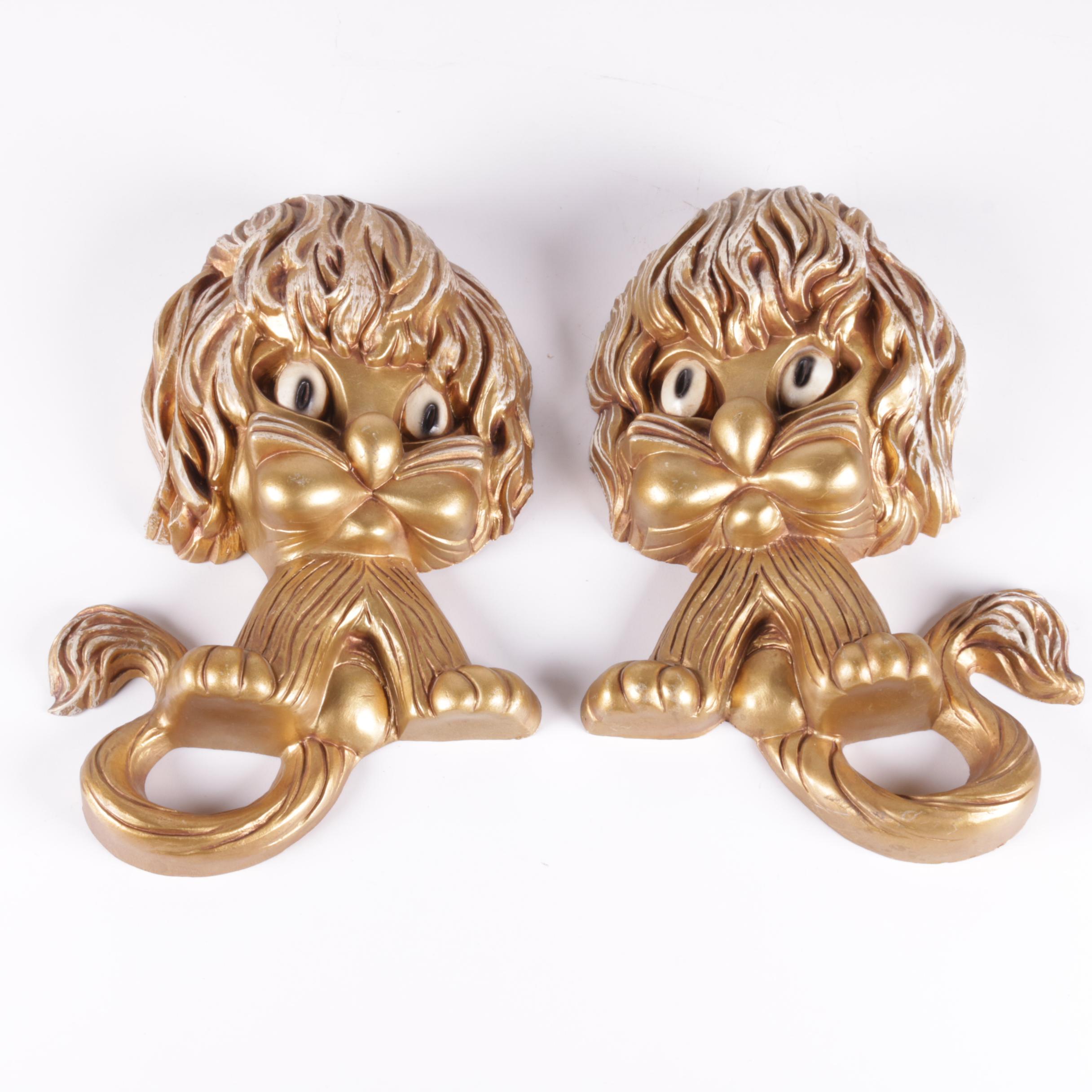 Homco Decorative Wall Hanging Lions