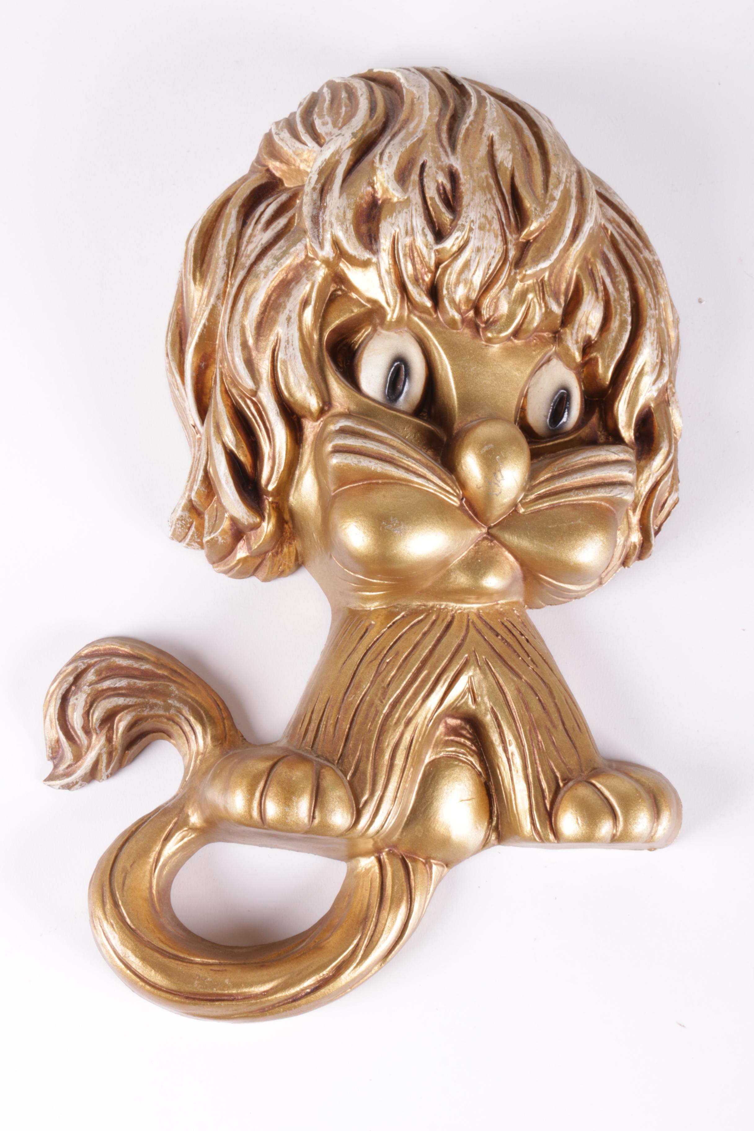 Homco Decorative Wall Hanging Lions