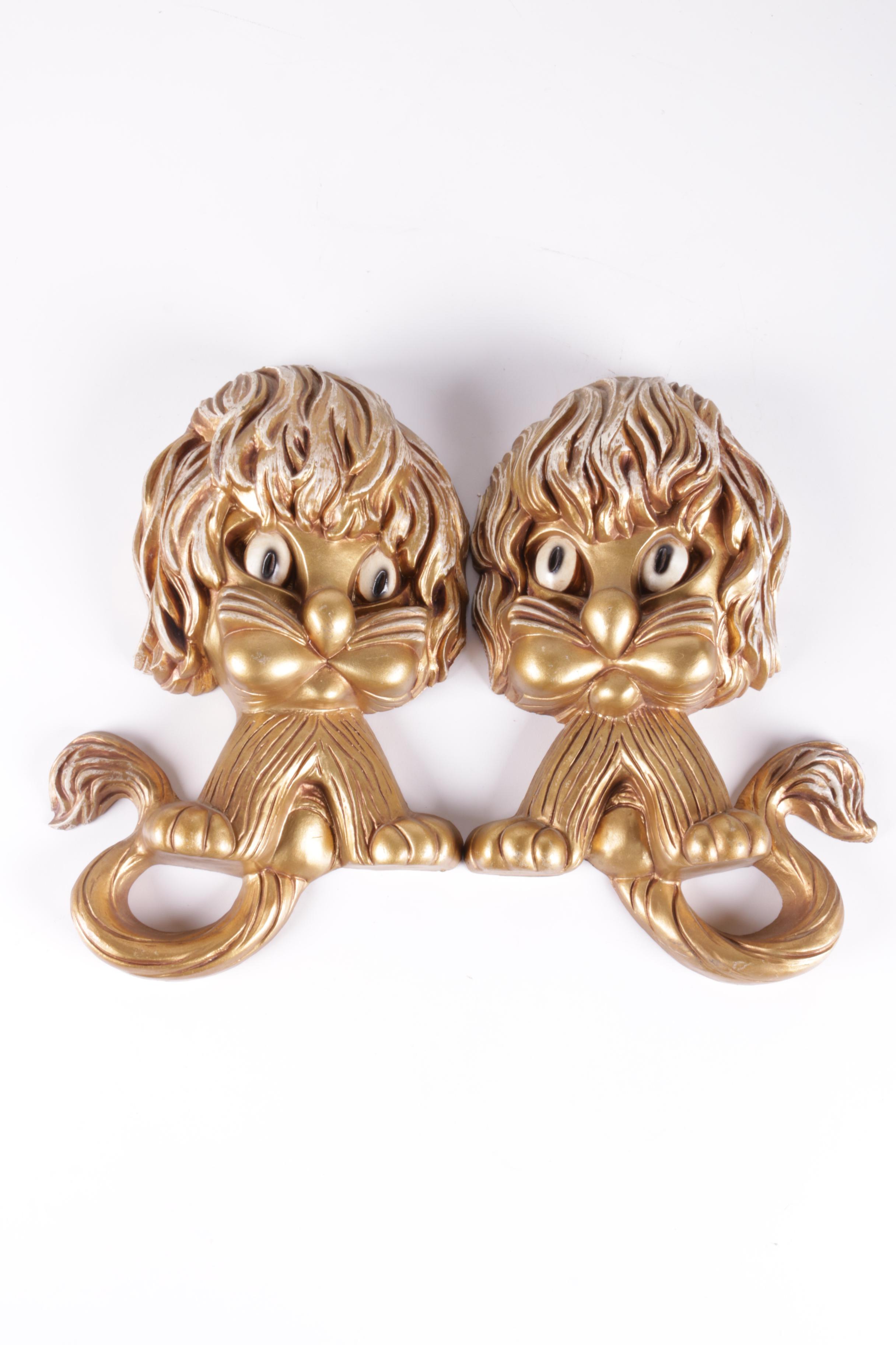 Homco Decorative Wall Hanging Lions