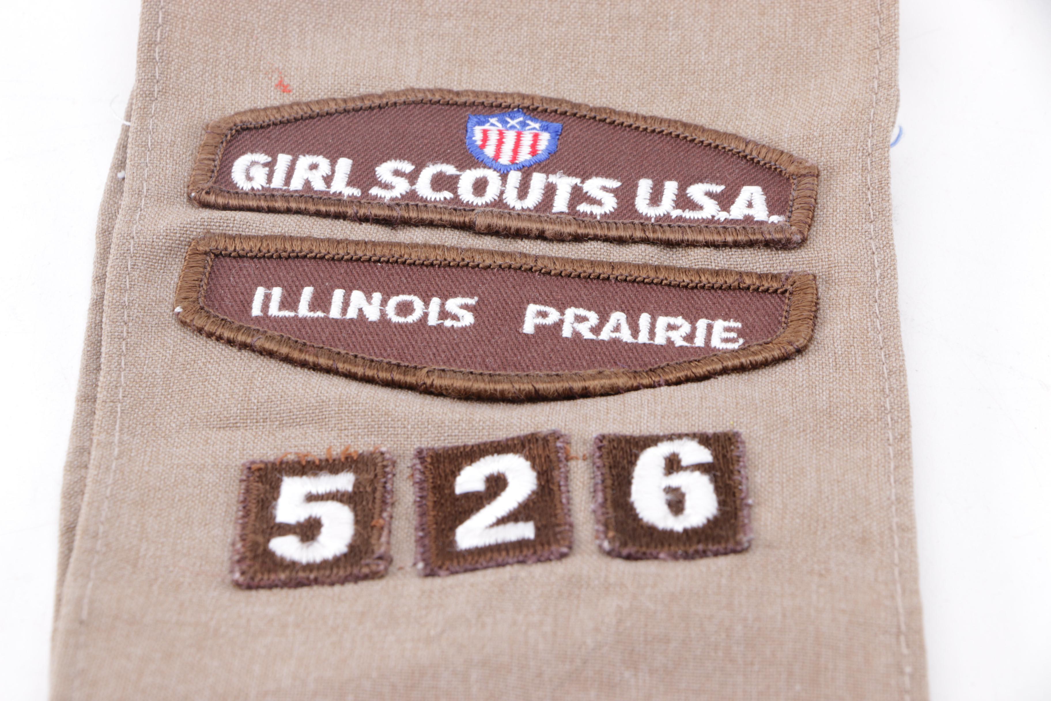 1980s Girl Scout Brownie Sash and Campbell Kids Toys