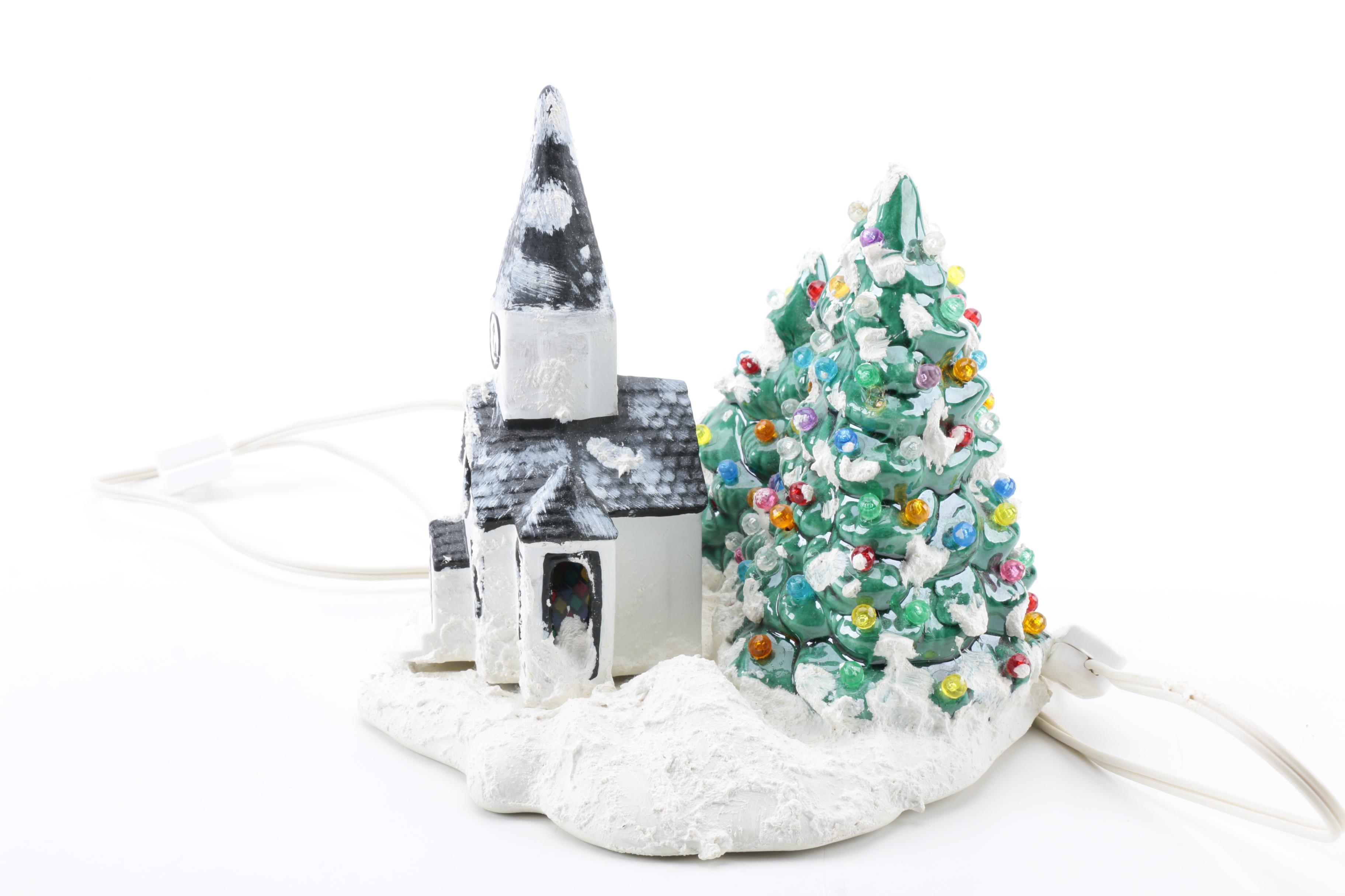 Ceramic Lighted Church