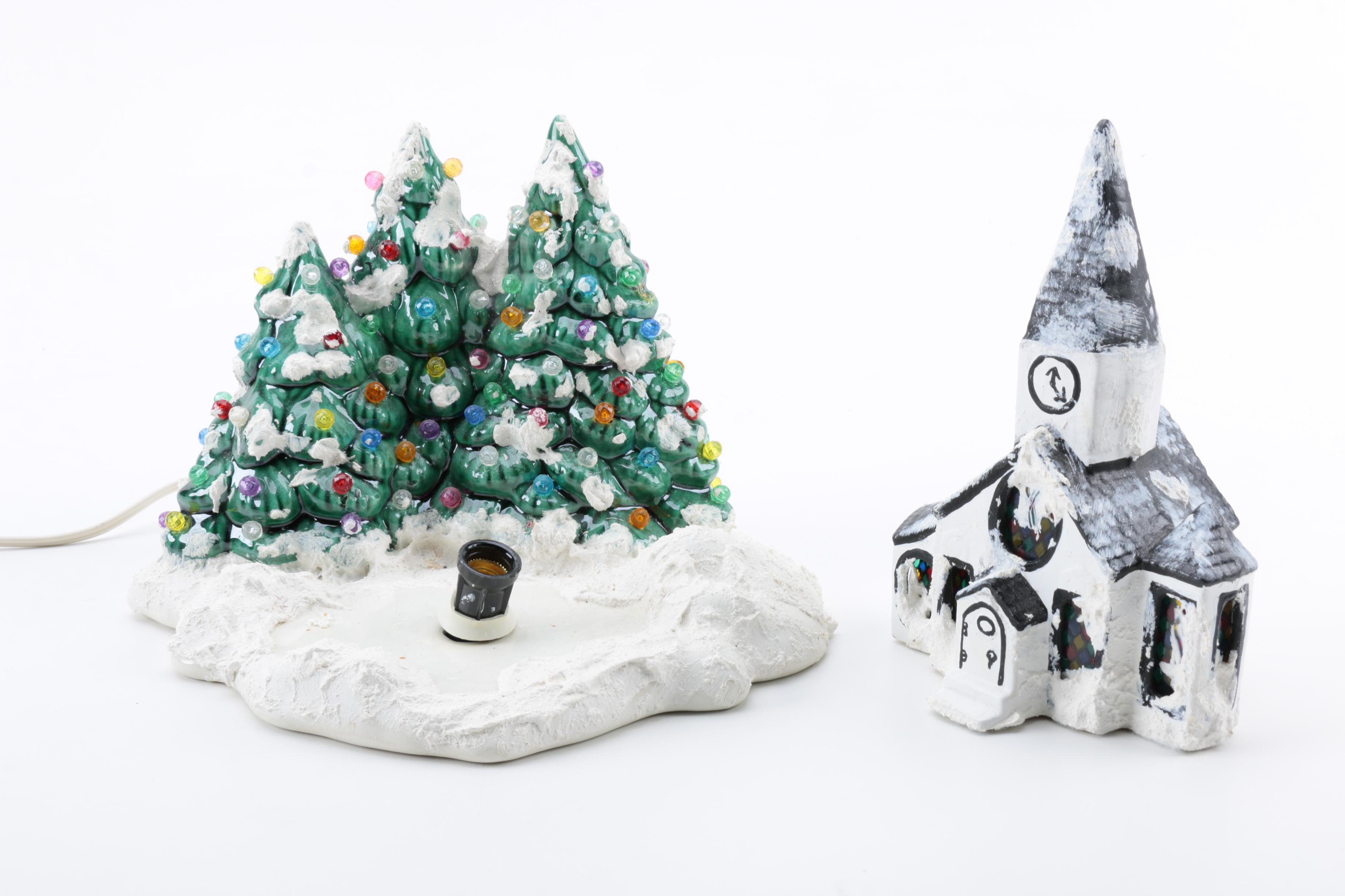 Ceramic Lighted Church