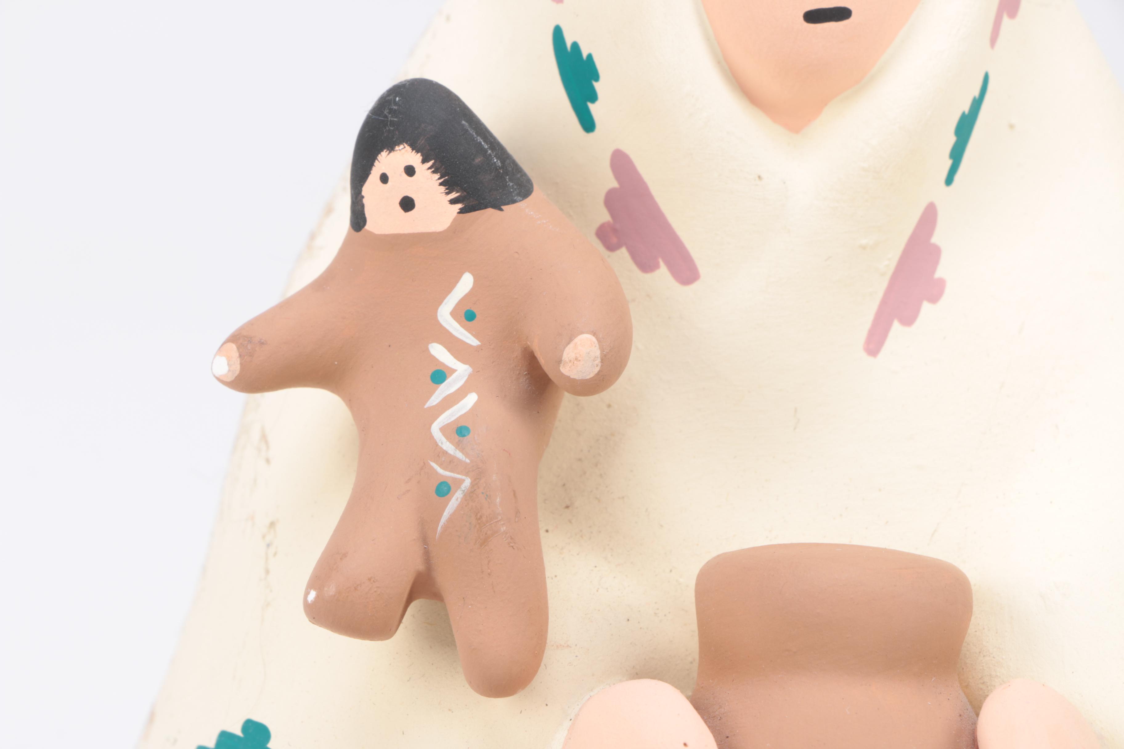 Native American Style Storyteller Figurine