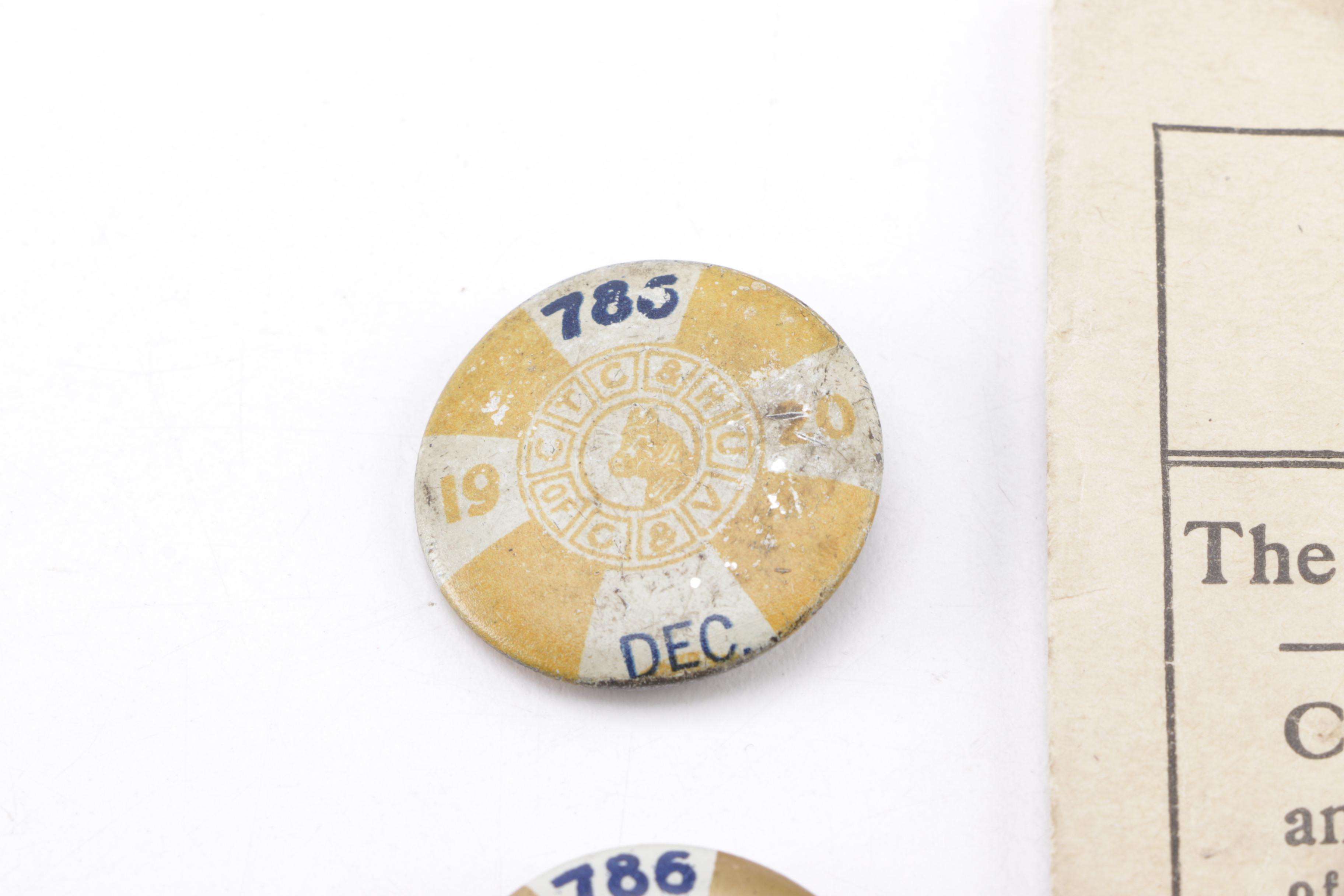 Cox/Roosevelt Campaign Button and Chicago Teamsters Union Ephemera