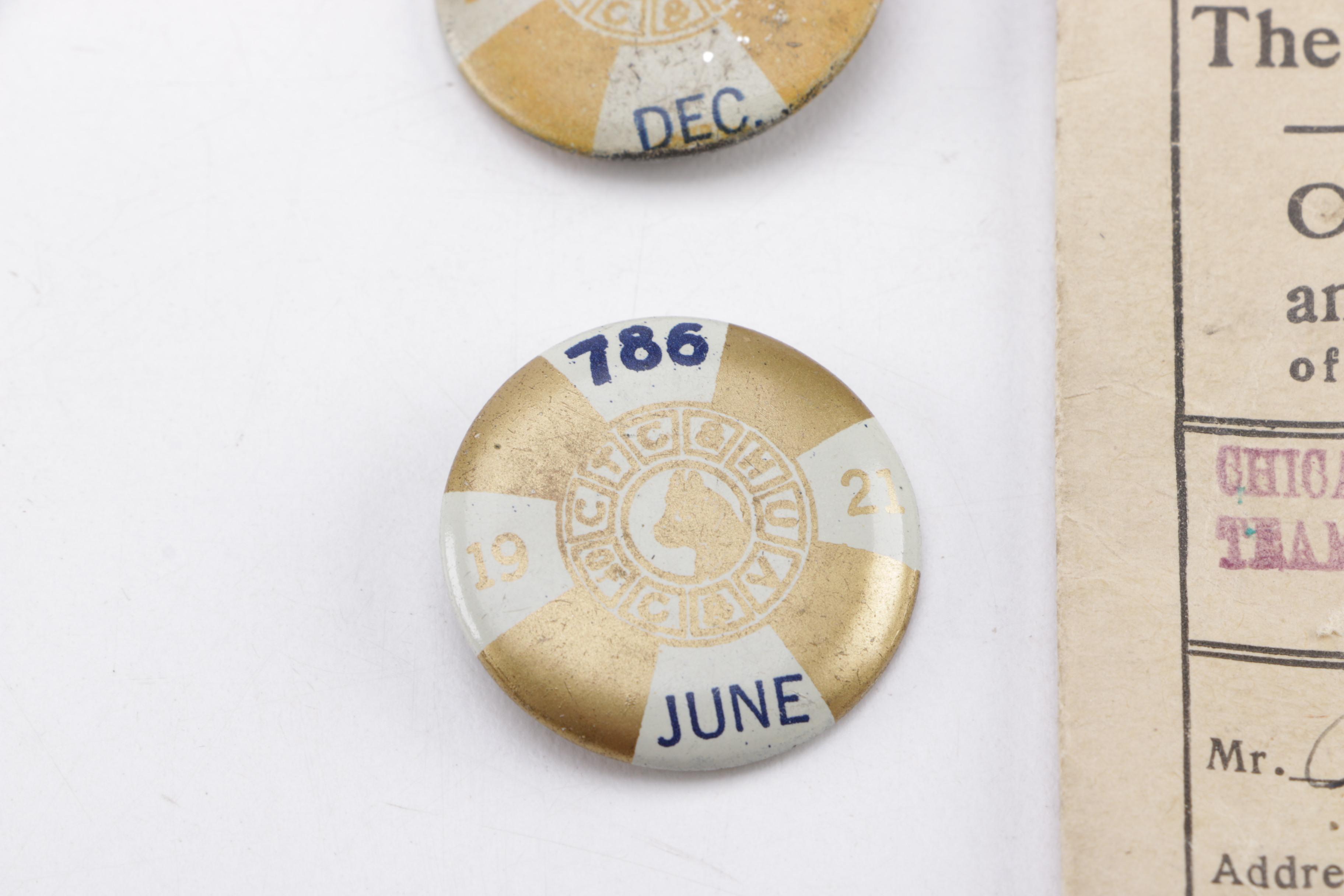 Cox/Roosevelt Campaign Button and Chicago Teamsters Union Ephemera