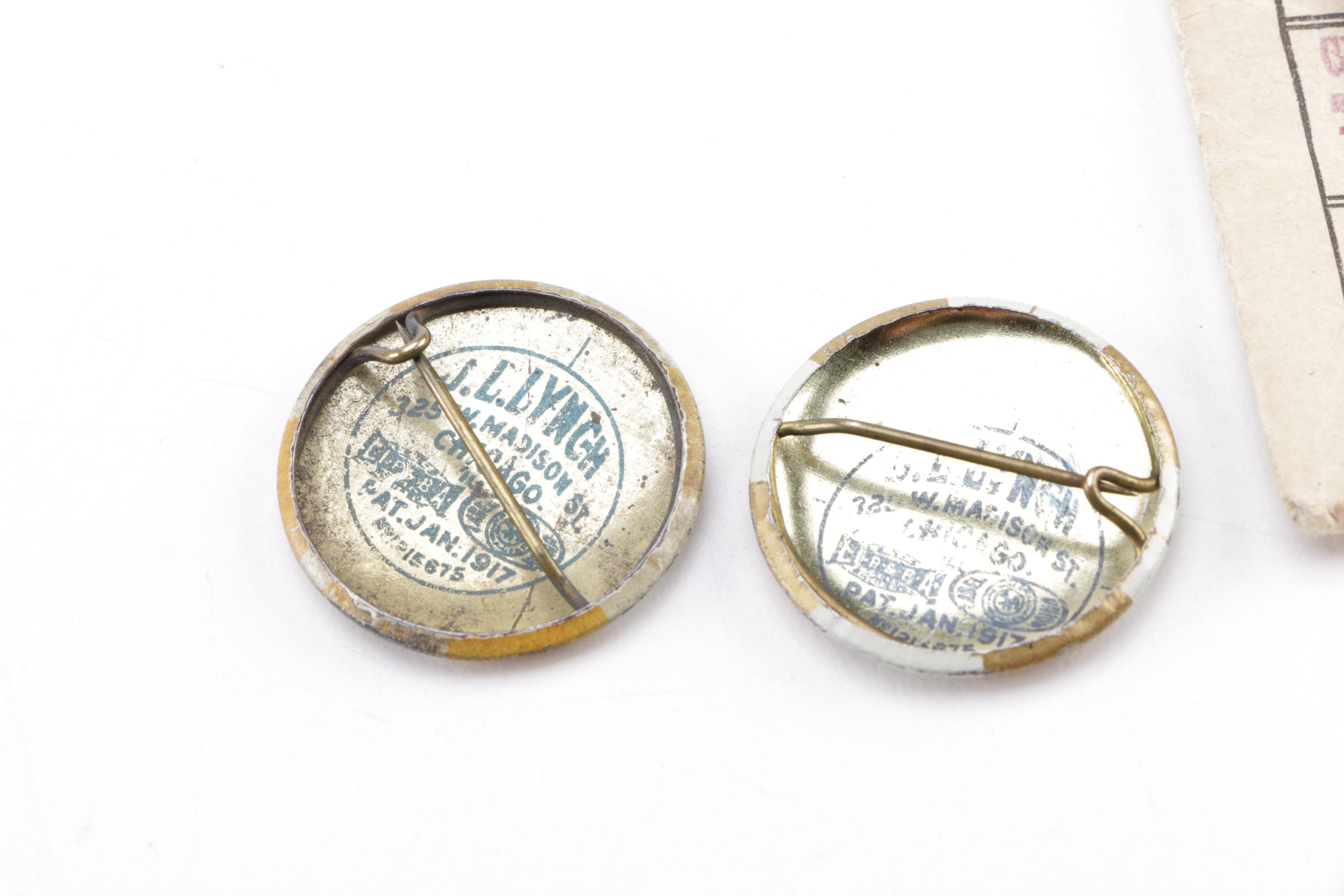 Cox/Roosevelt Campaign Button and Chicago Teamsters Union Ephemera