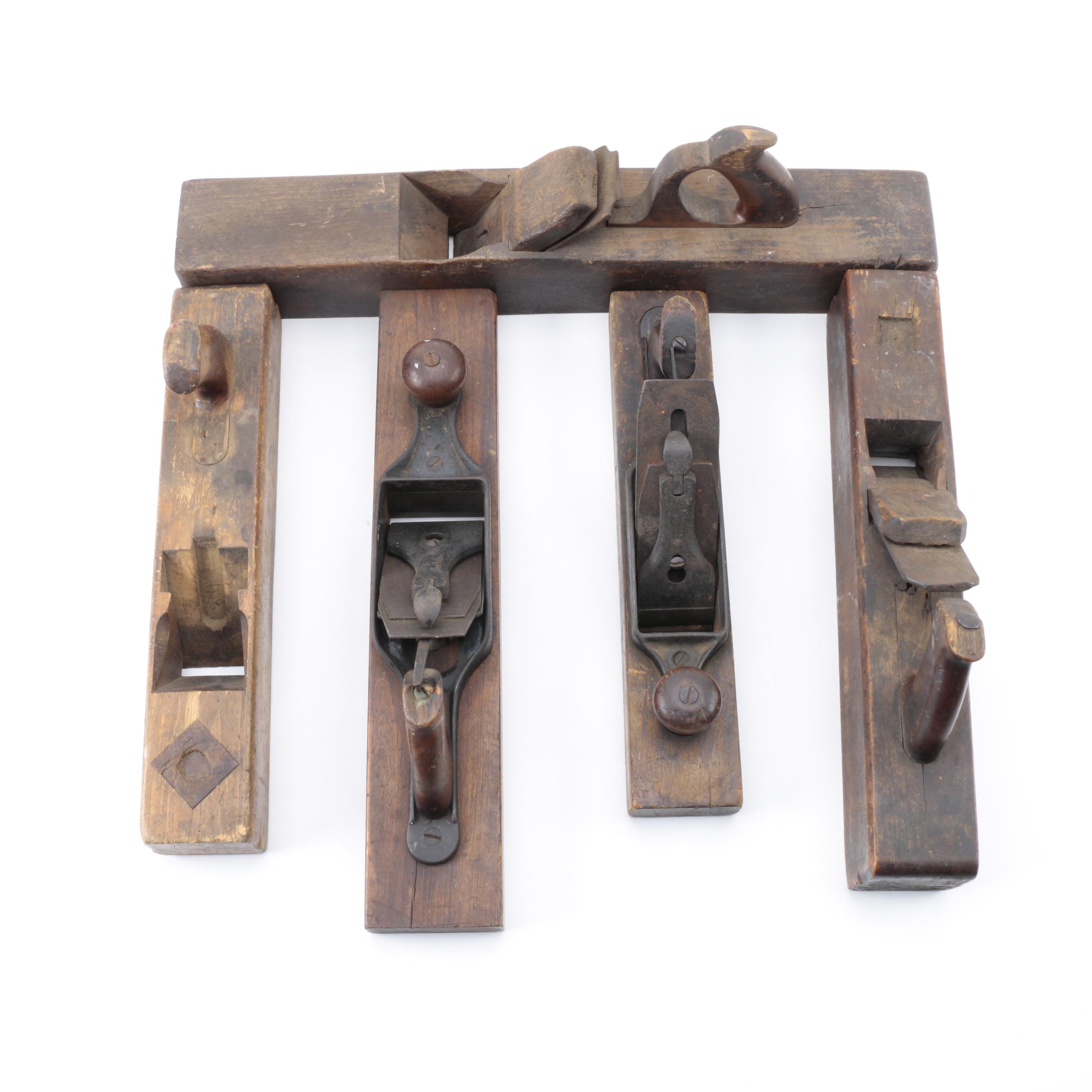 Collection of Antique Wooden Planers