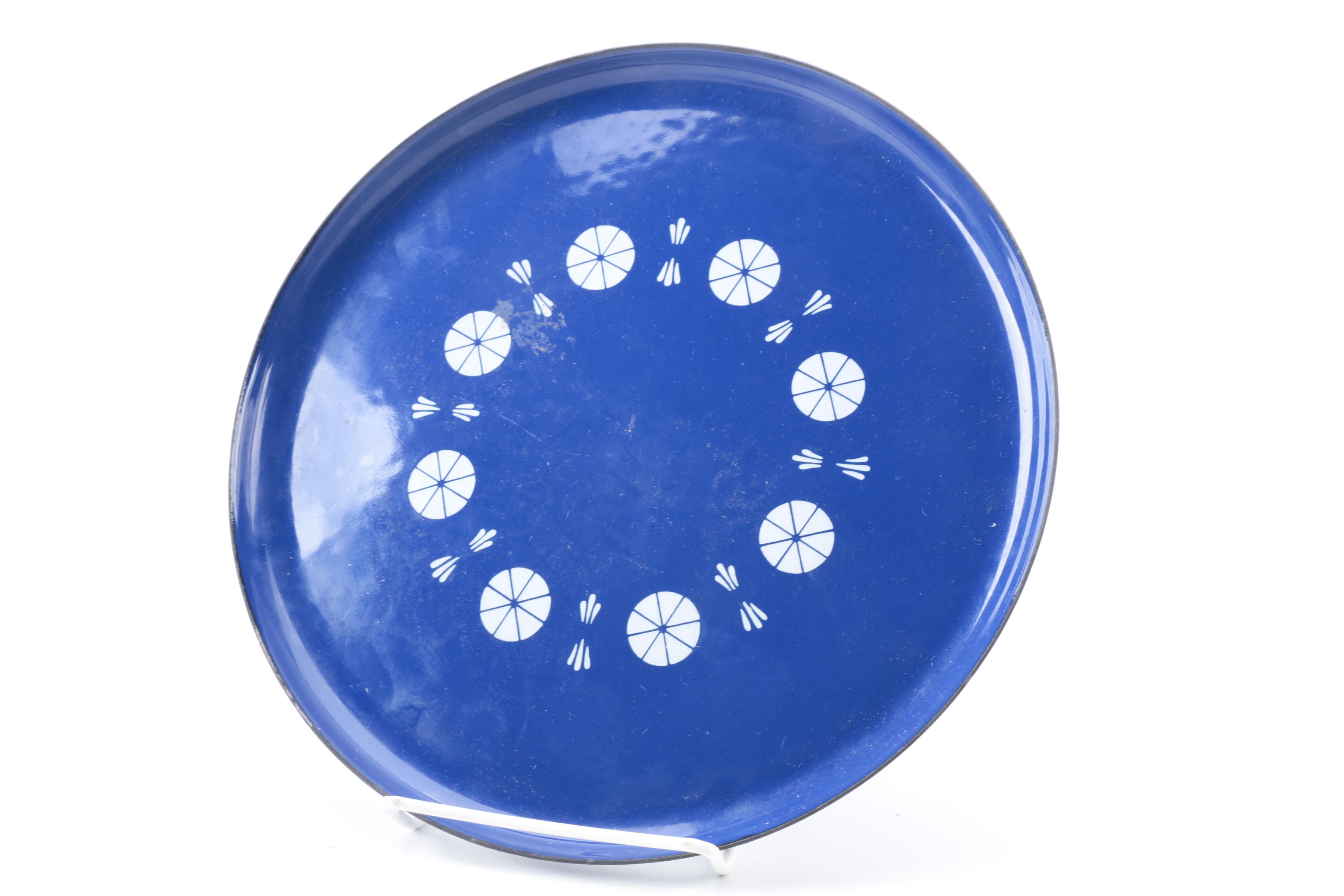 Vintage Enameled Metal Tableware Including Cathrineholm and Krenit