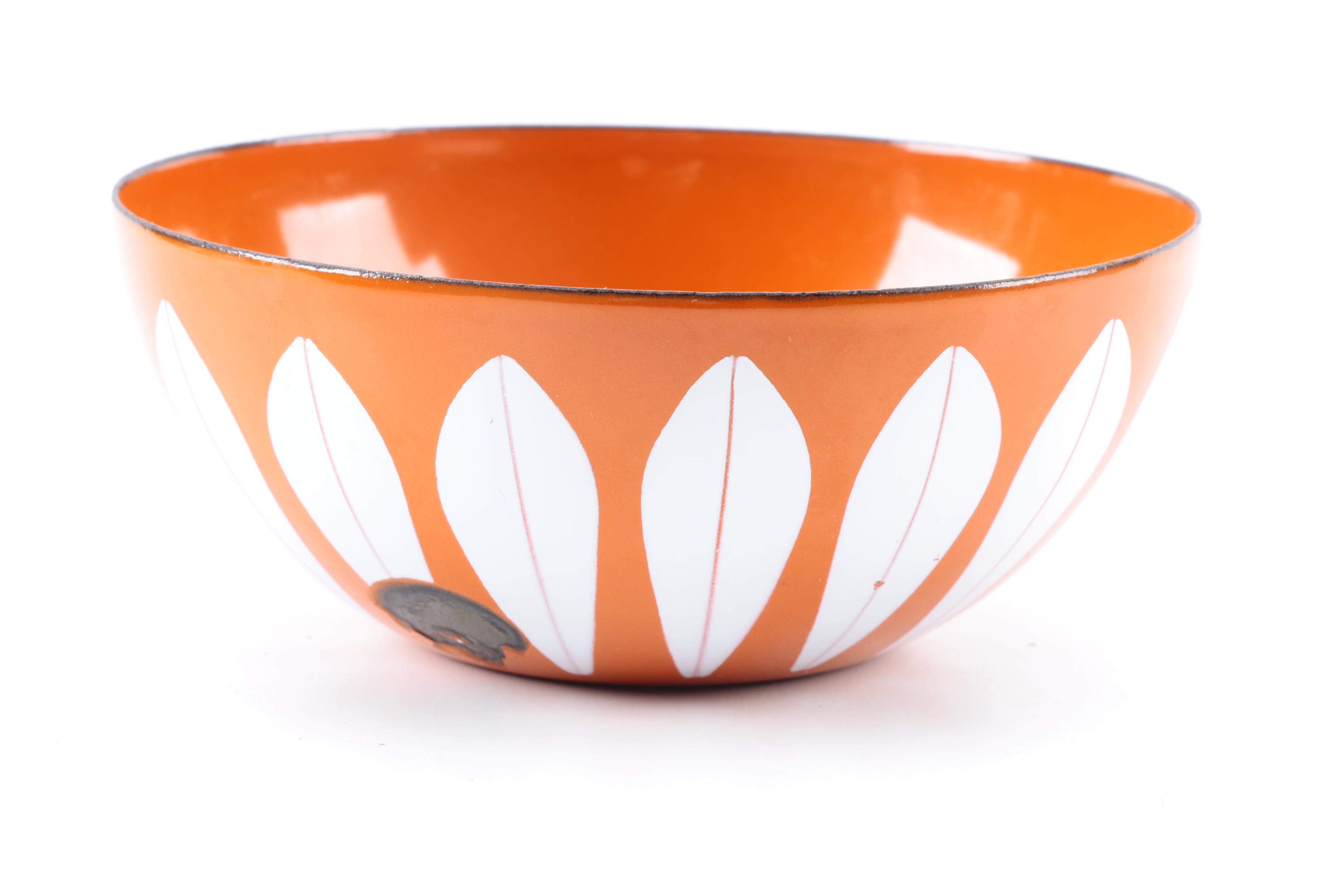 Vintage Enameled Metal Tableware Including Cathrineholm and Krenit