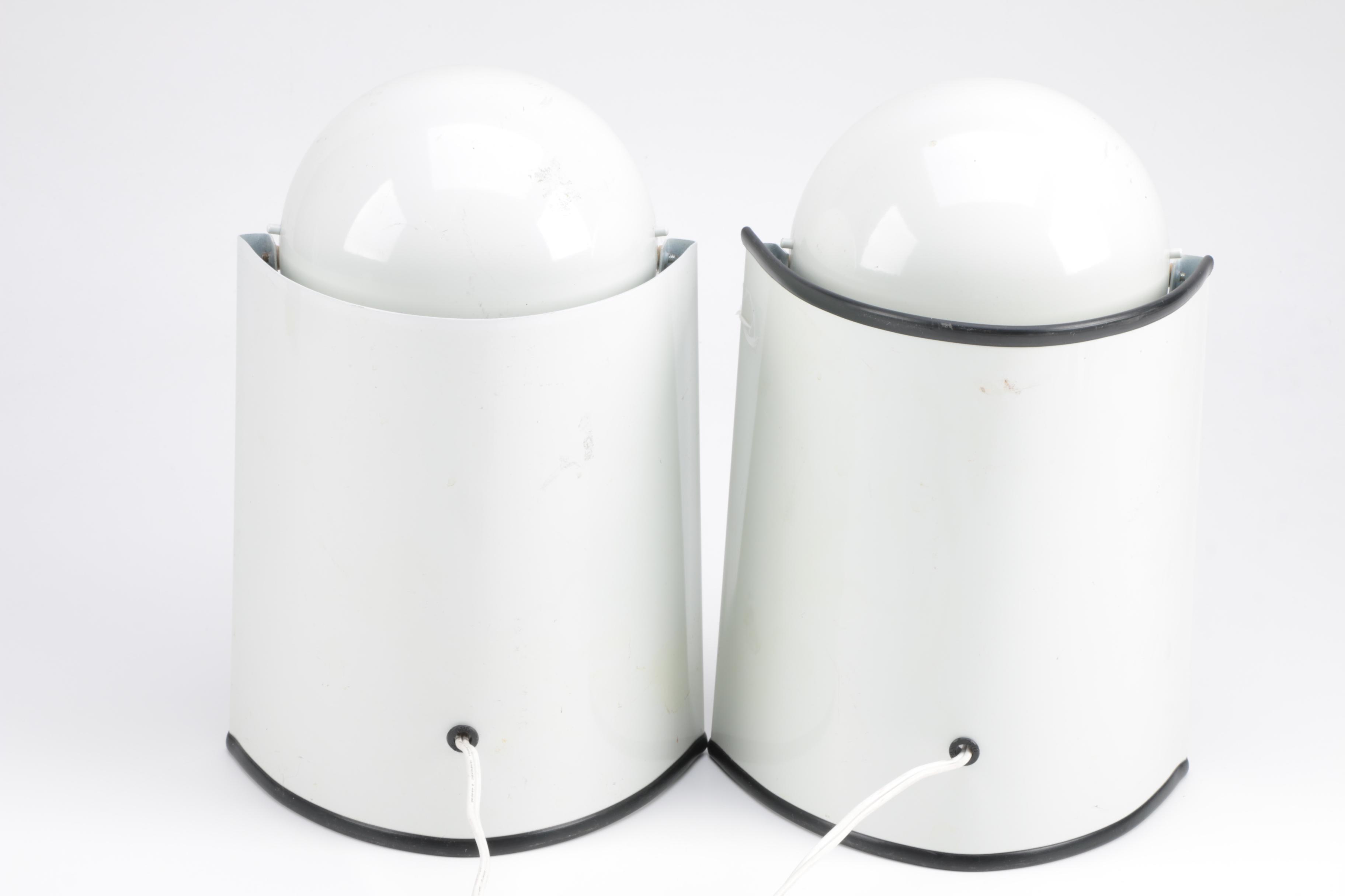 Vintage Mid Century Modern White Spotlight Desk Lamps by Kenroy