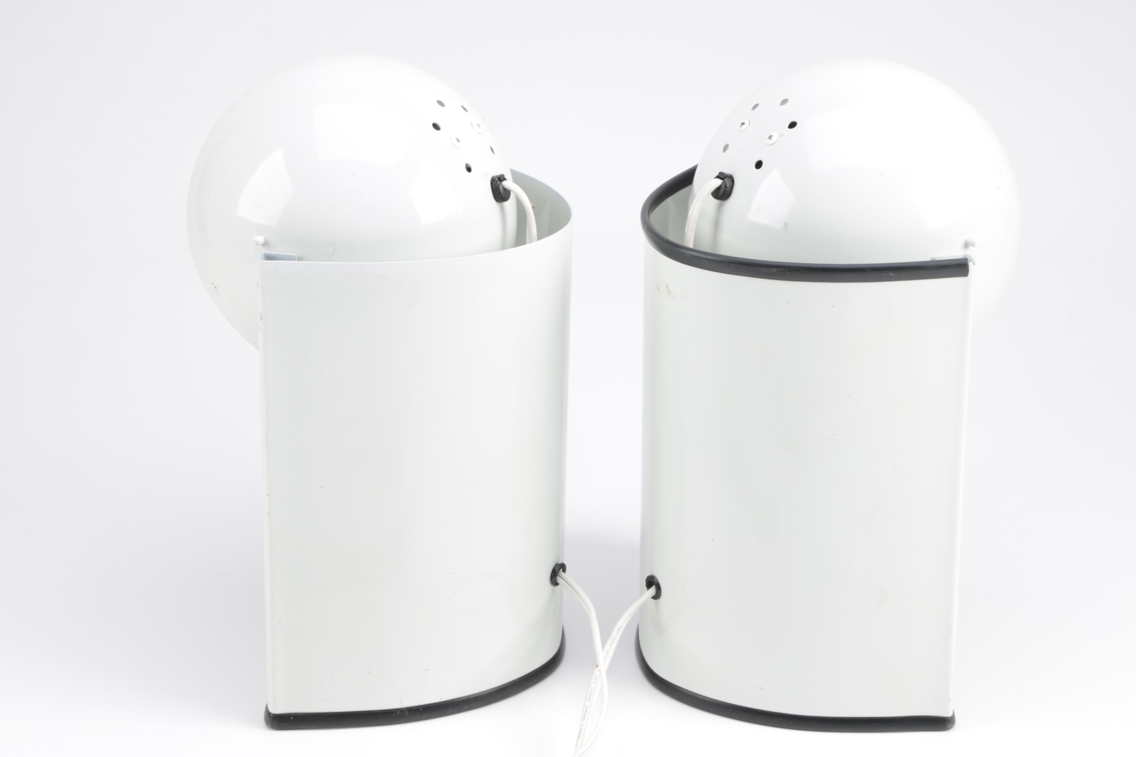 Vintage Mid Century Modern White Spotlight Desk Lamps by Kenroy