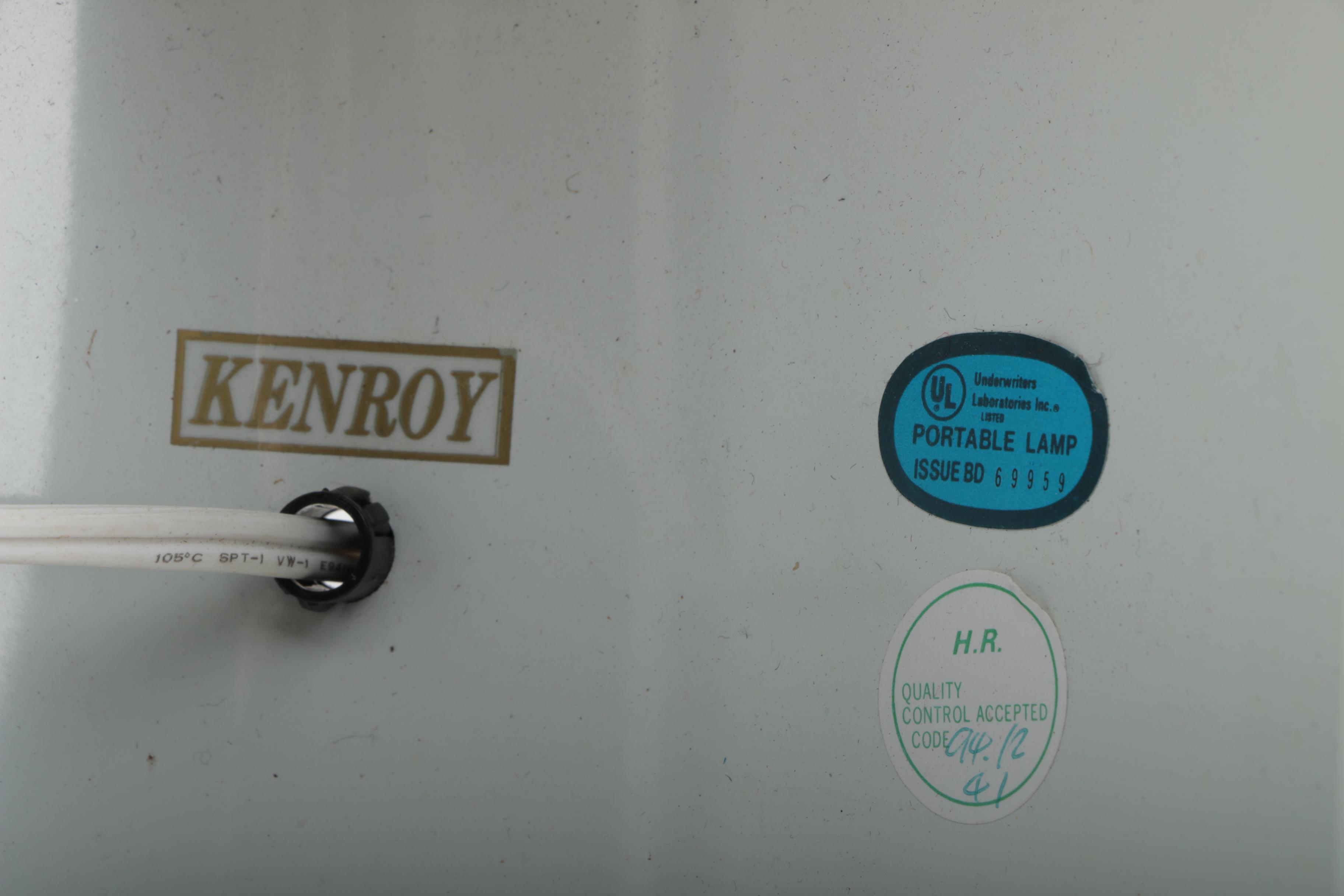 Vintage Mid Century Modern White Spotlight Desk Lamps by Kenroy