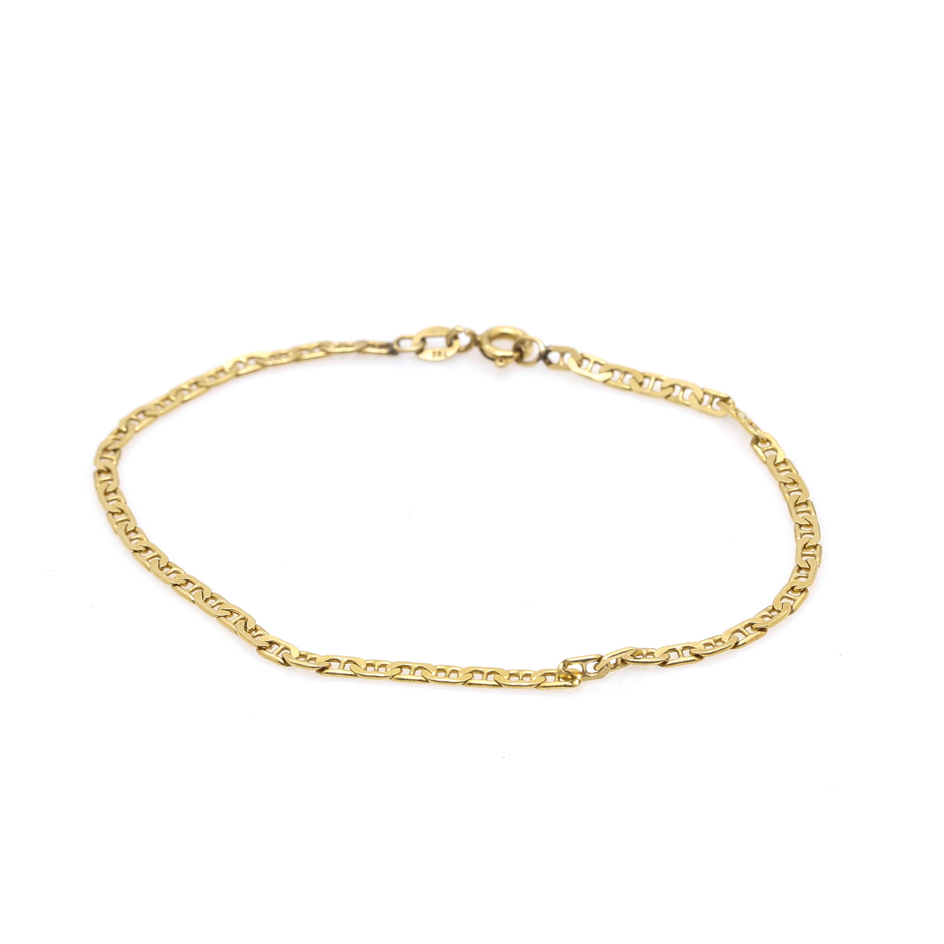 18K Yellow Gold Anchor Link Bracelet