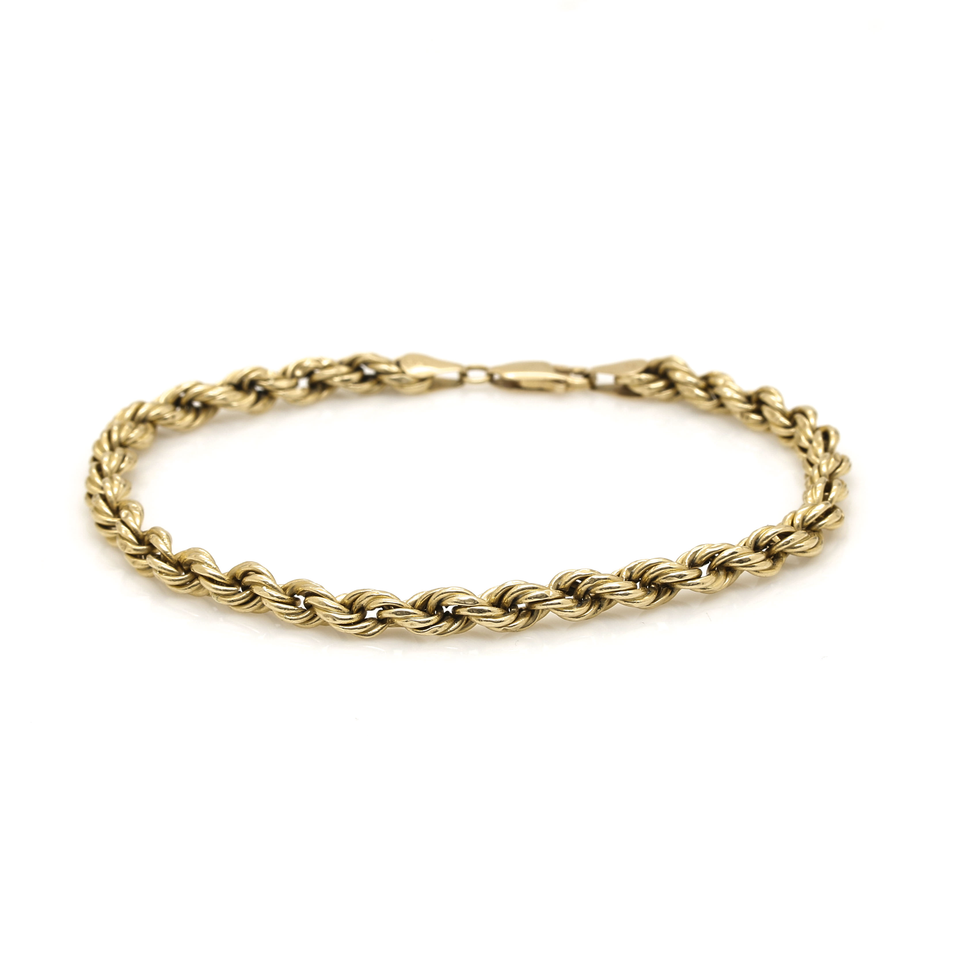 14K Yellow Gold French Rope Bracelet