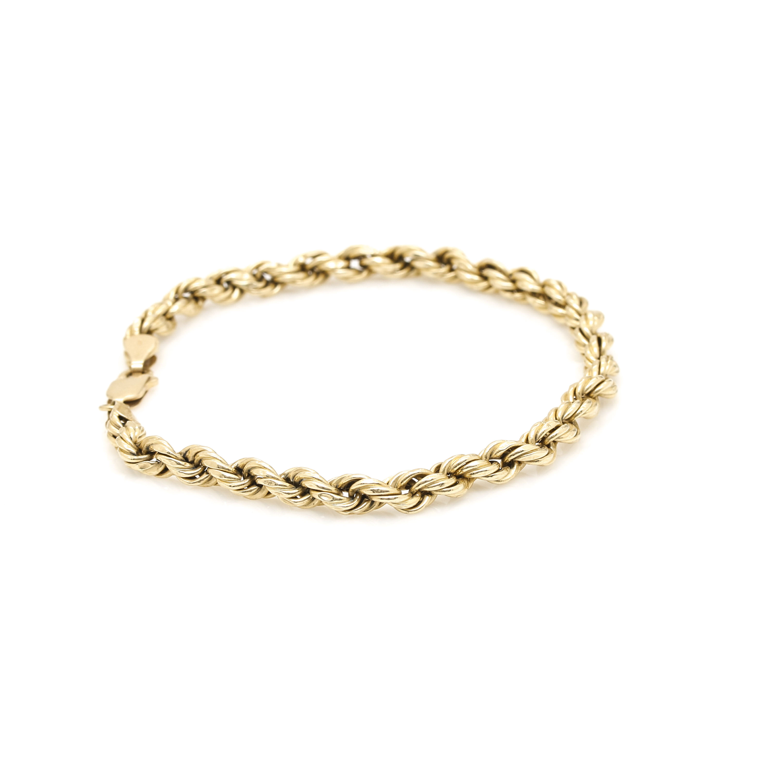 14K Yellow Gold French Rope Bracelet