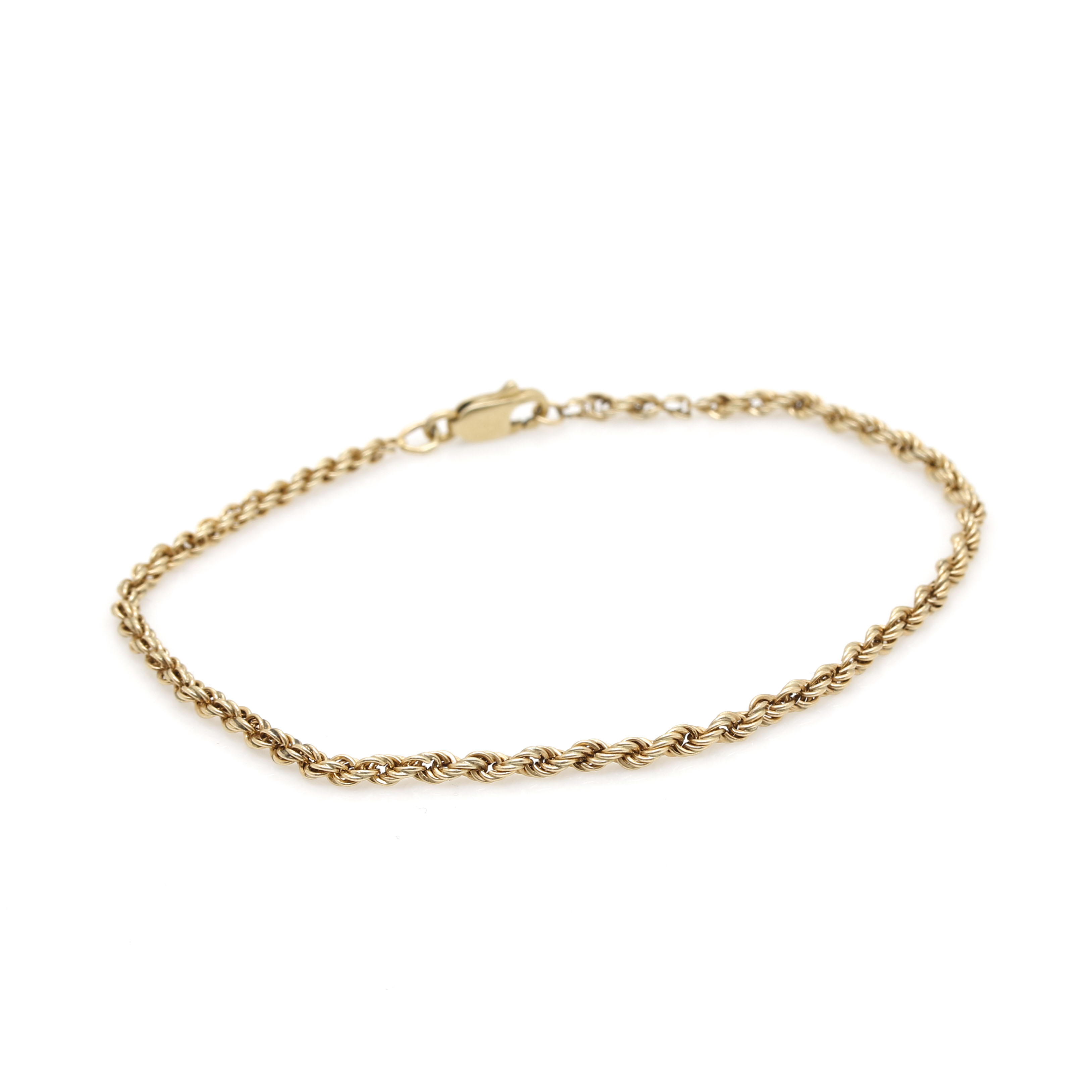 14K Yellow Gold Bracelet and Earrings