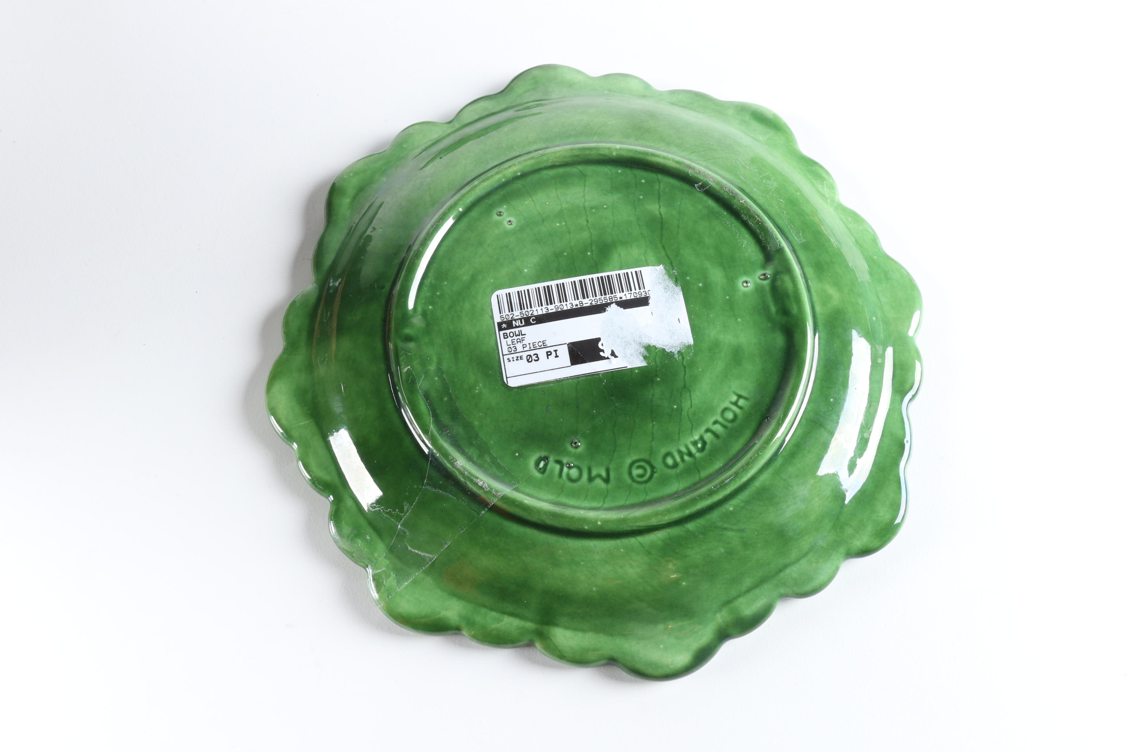 Art Pottery Tableware Including a Holland Mold Cabbage Bowl Set