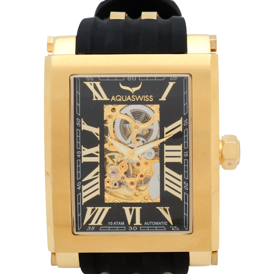 Aquaswiss Atanc Automatic Gold-Tone Stainless Steel Wristwatch