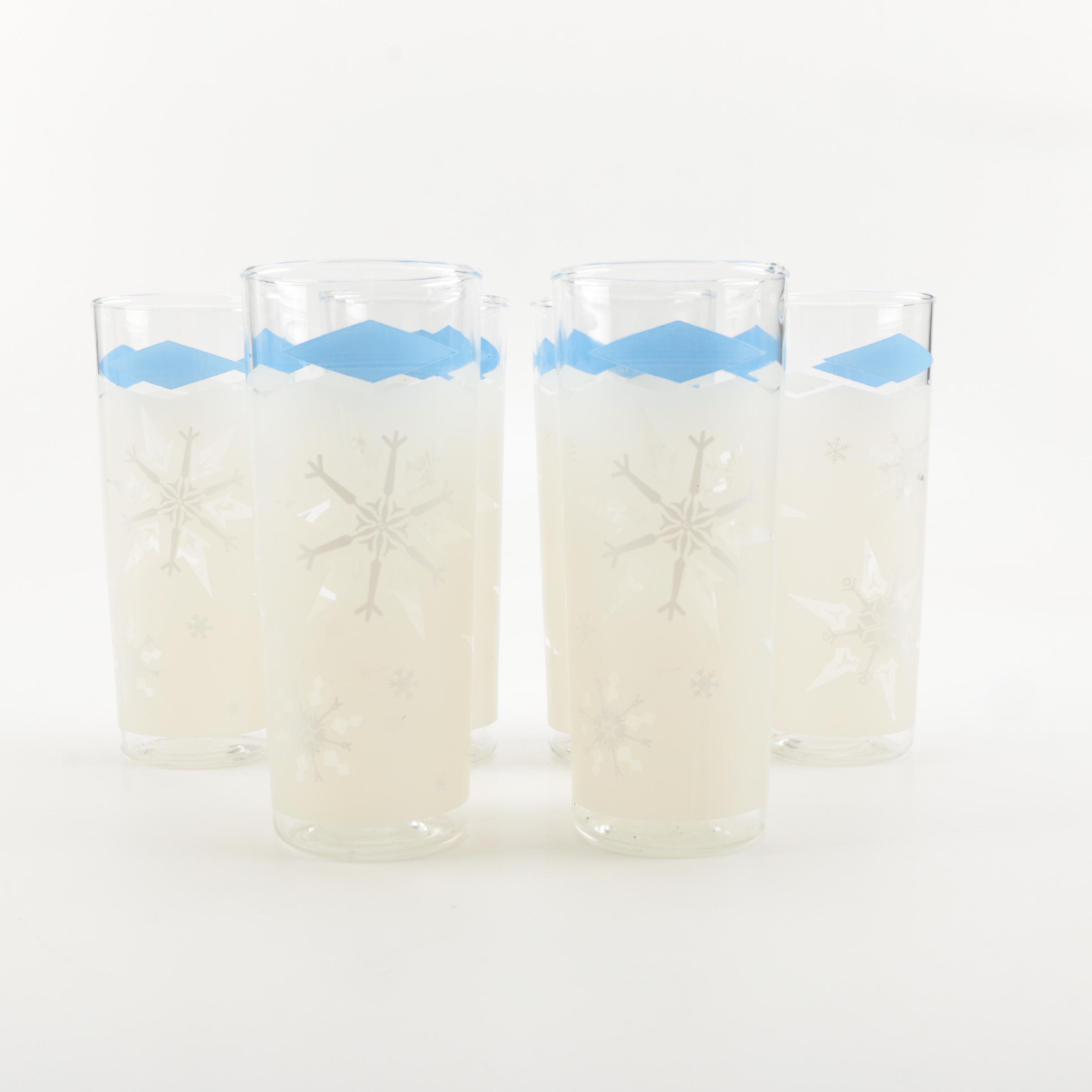 Vintage Snowflake Glasses