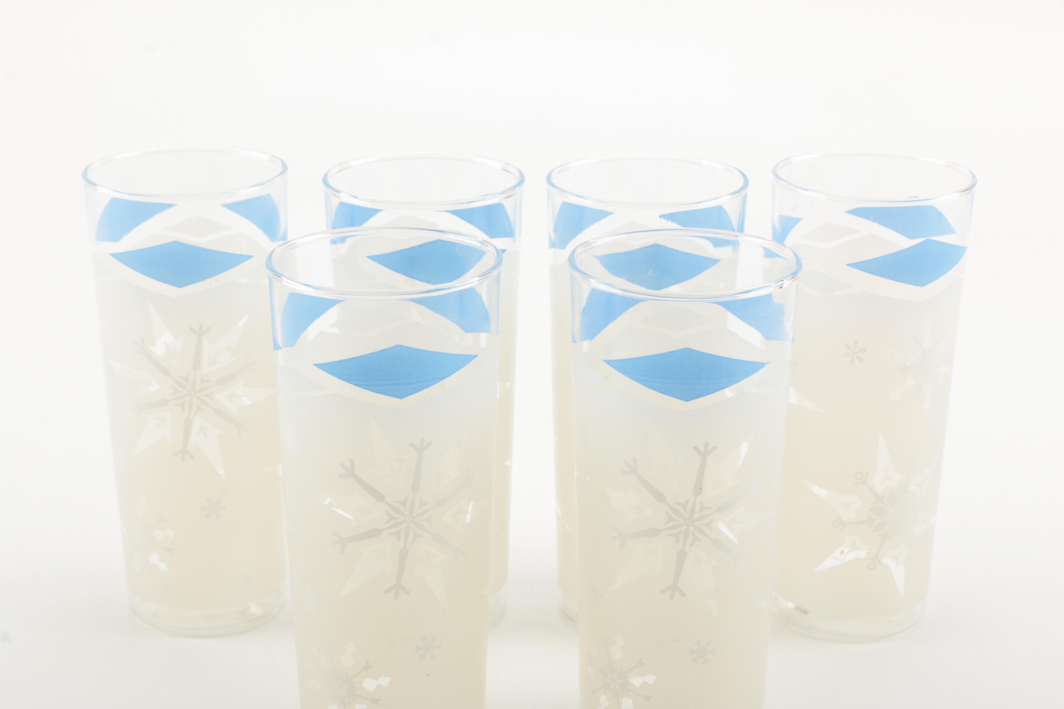Vintage Snowflake Glasses