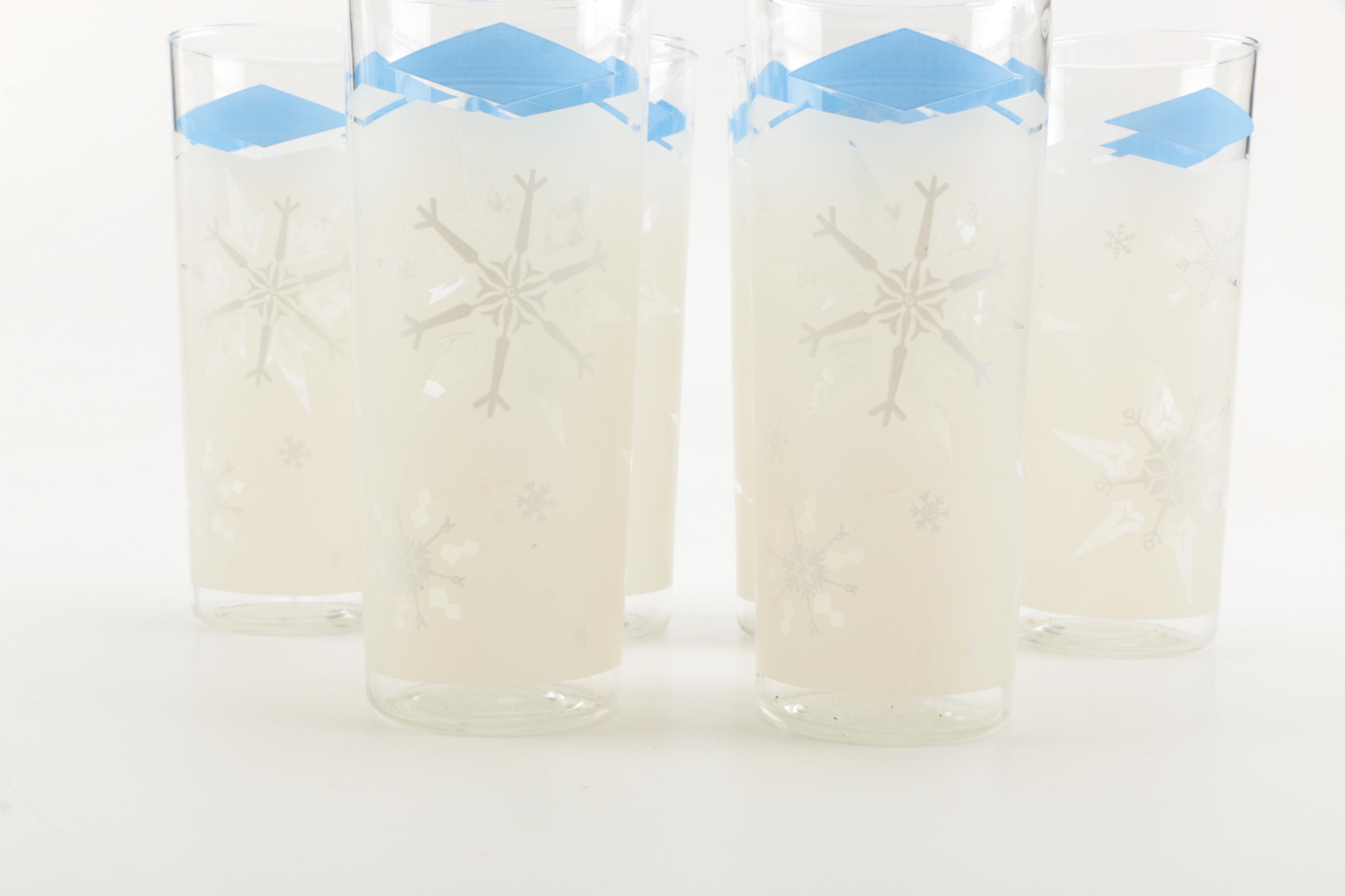 Vintage Snowflake Glasses