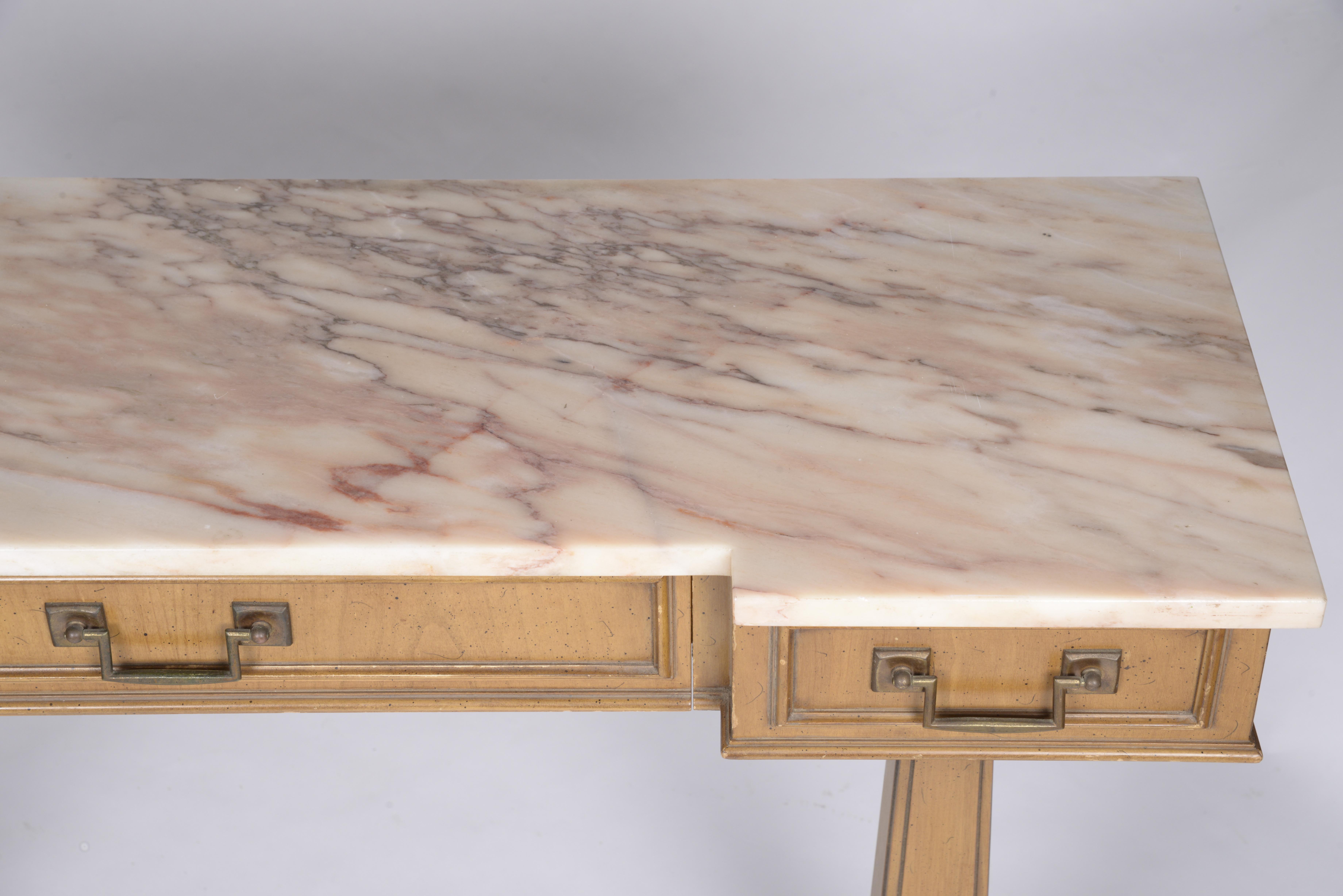 Vintage Marble Top Entry Table by Weiman