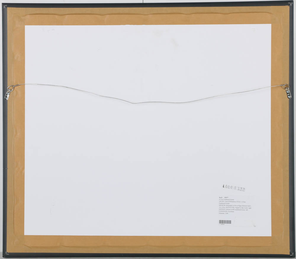 David Willardson Limited Edition Serigraph "A Fine Feathered Friend"