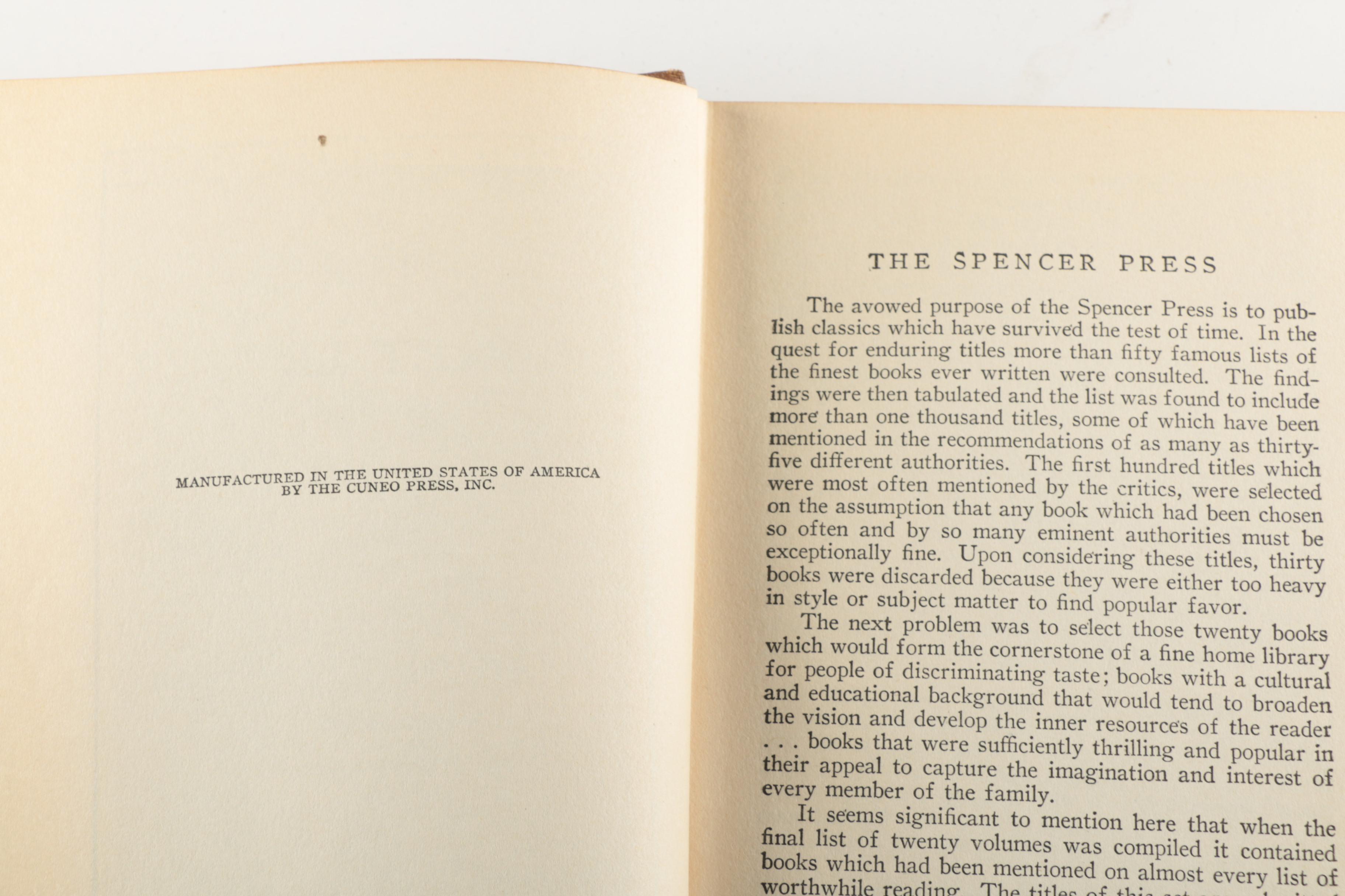 "Worlds Greatest Literature" Books