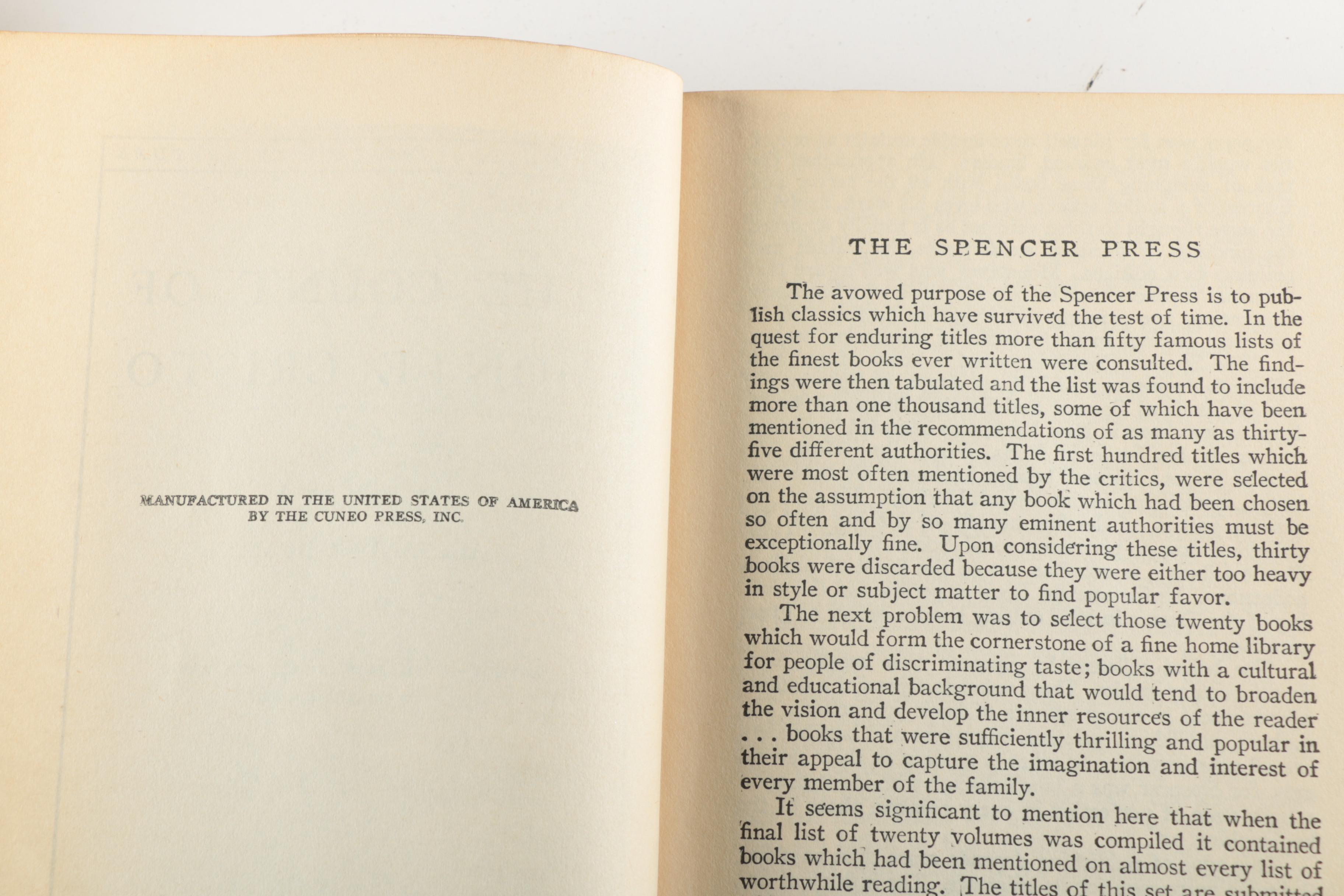 "Worlds Greatest Literature" Books