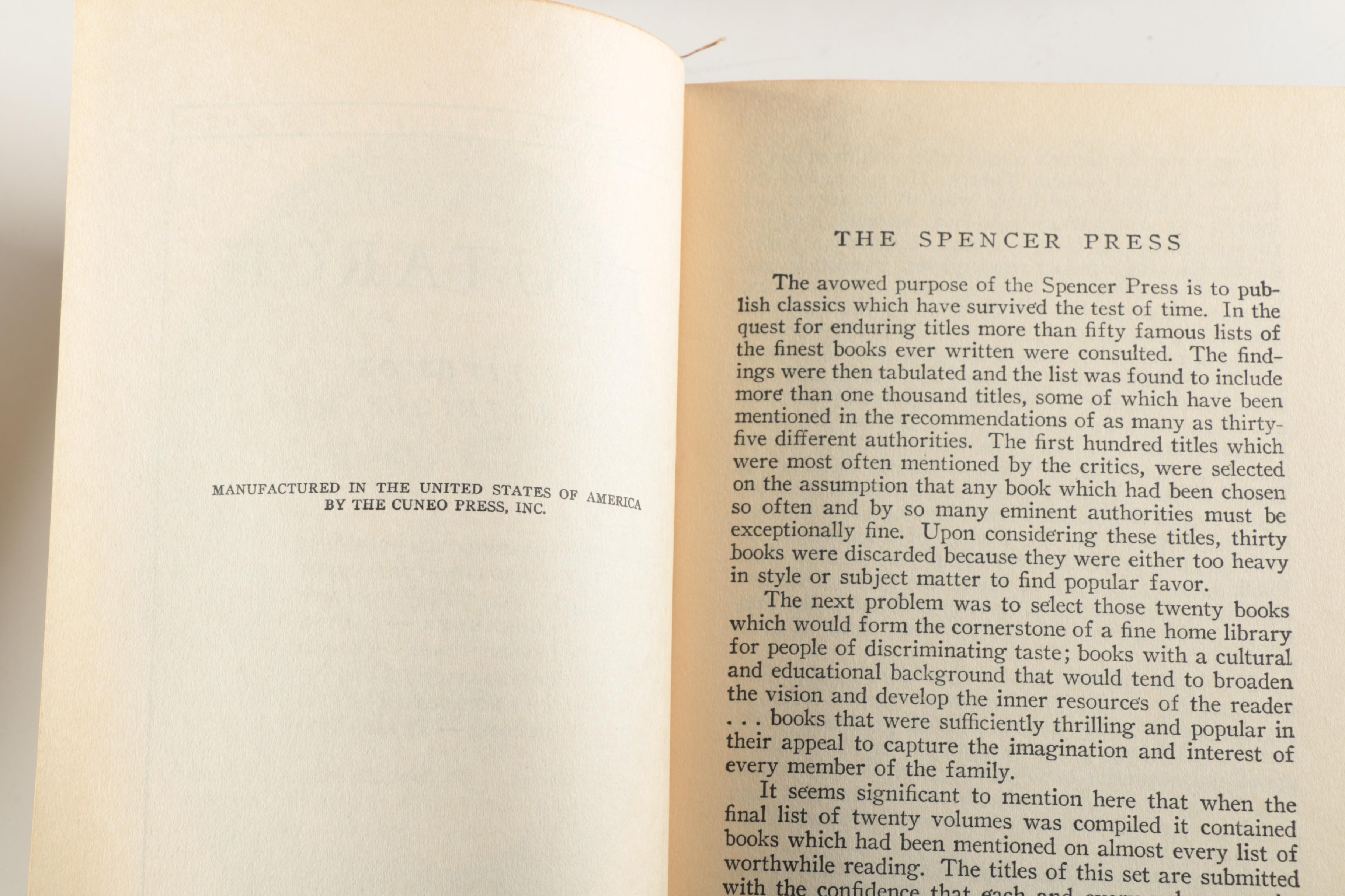 "Worlds Greatest Literature" Books