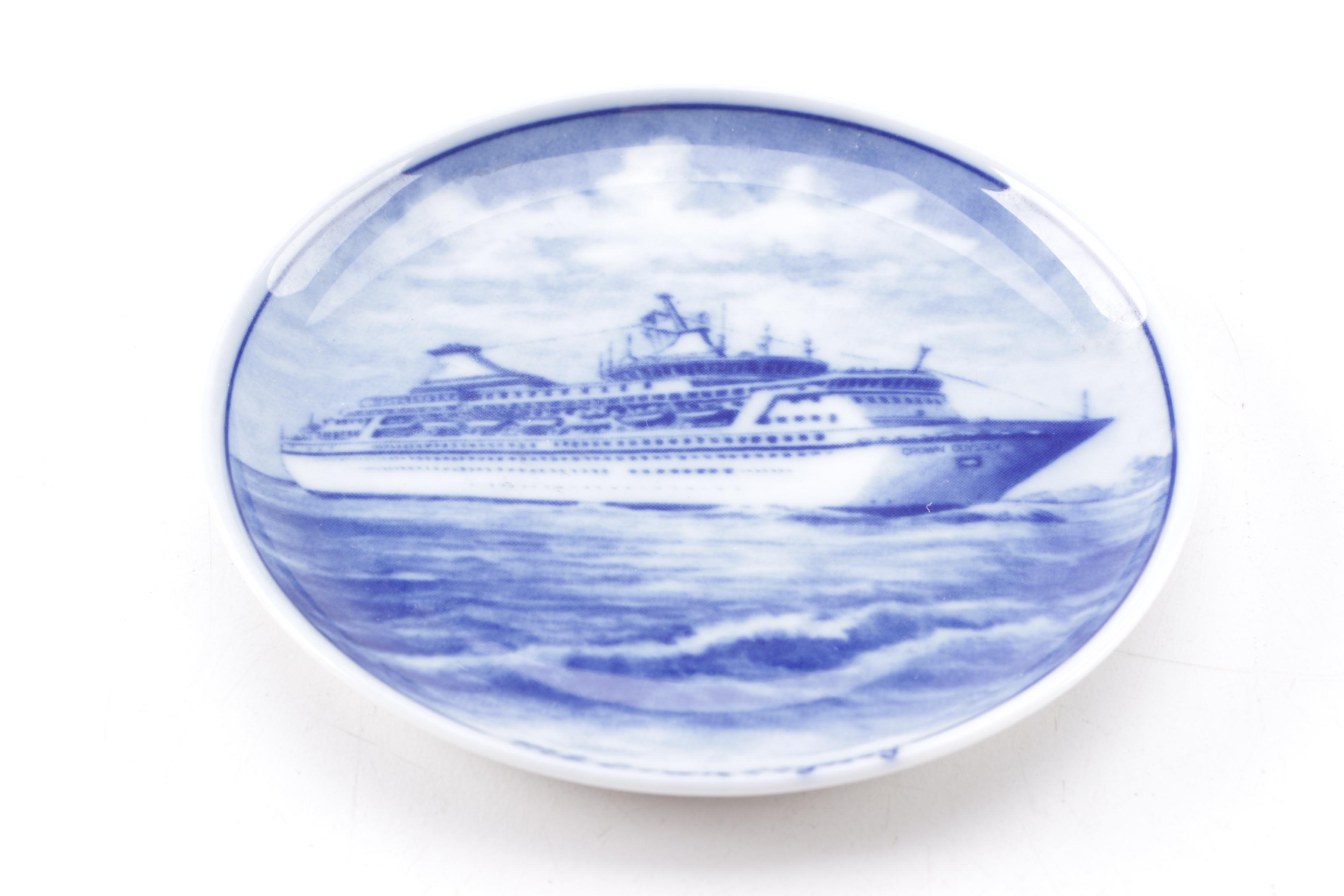 Oil Can, Souvenir Plate, and Ashtrays Including Las Vegas Collectibles