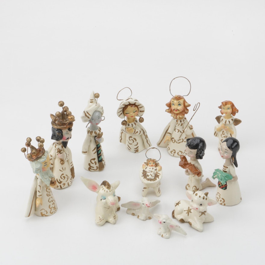 Vintage Ceramic Nativity Set