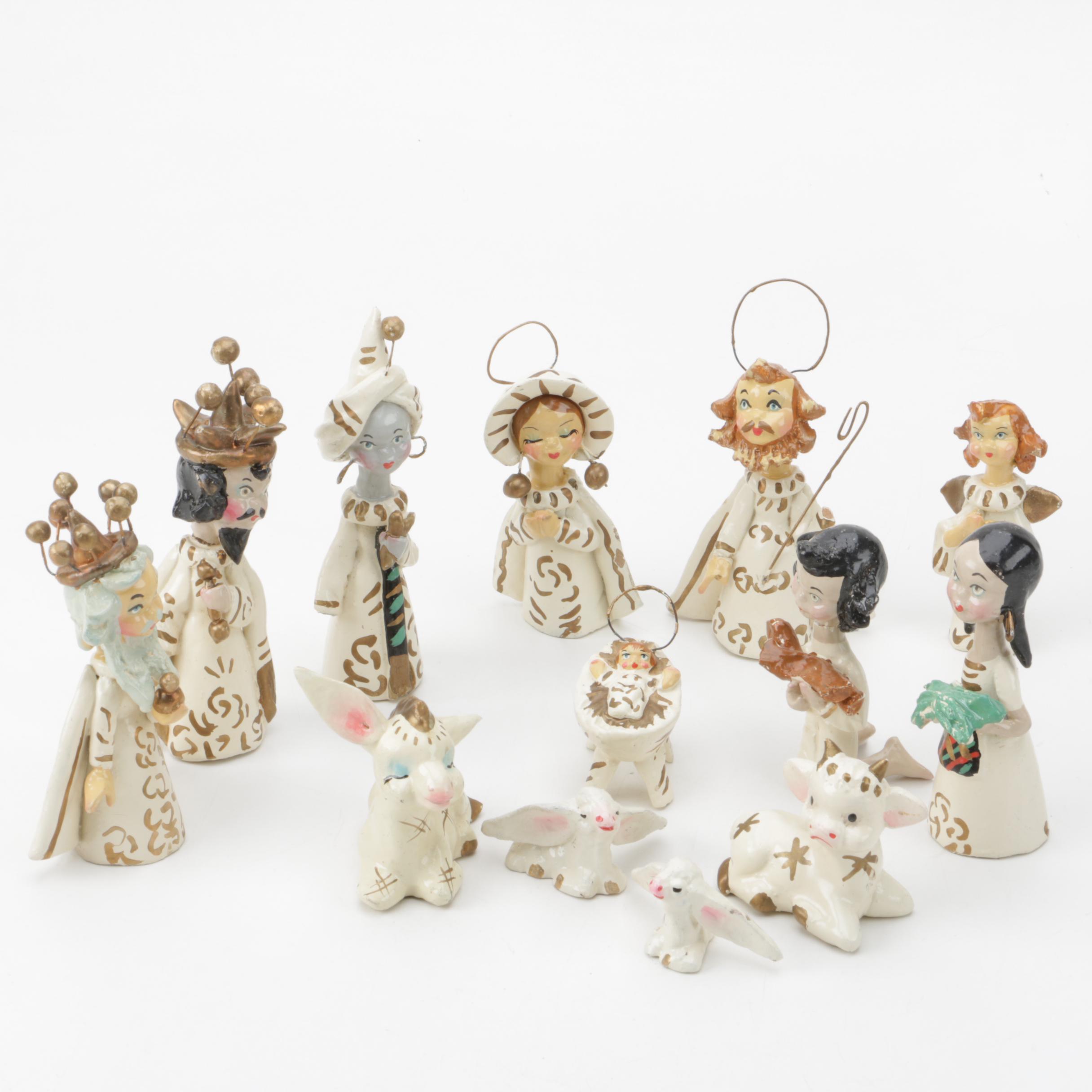 Vintage Ceramic Nativity Set