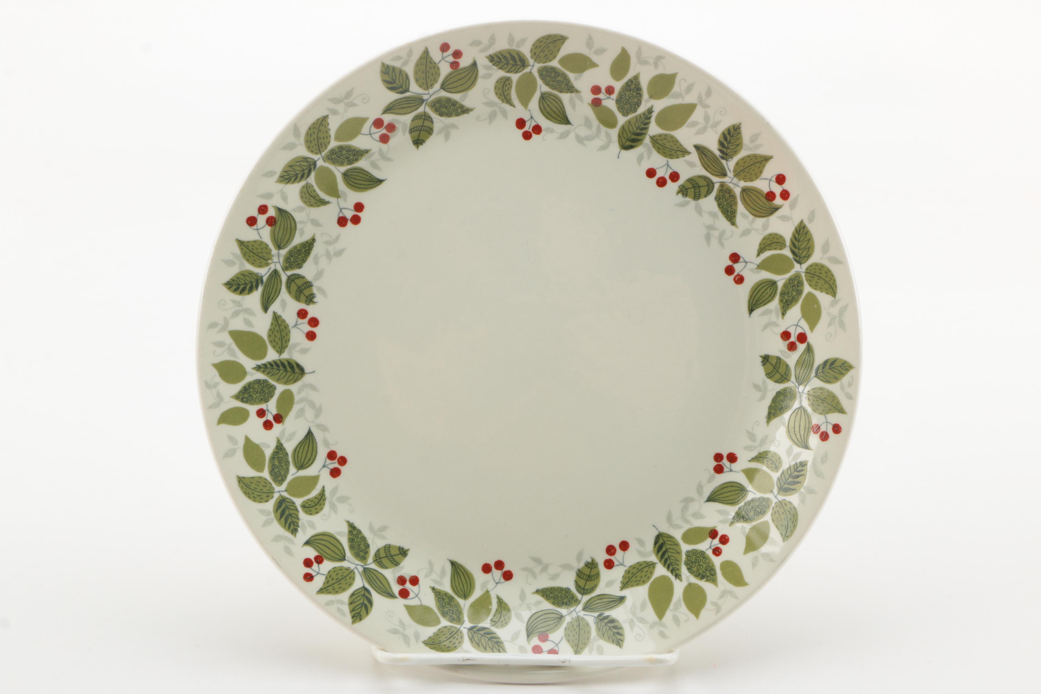 Hand-Painted Christmas Plate and Tree Skirt
