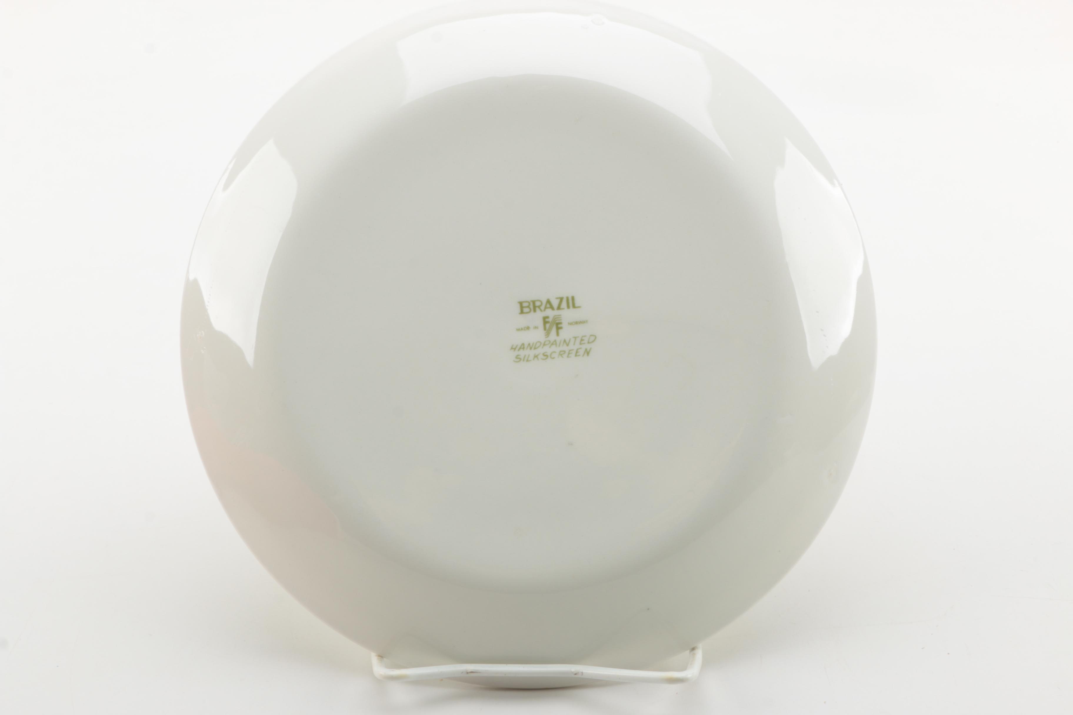 Hand-Painted Christmas Plate and Tree Skirt