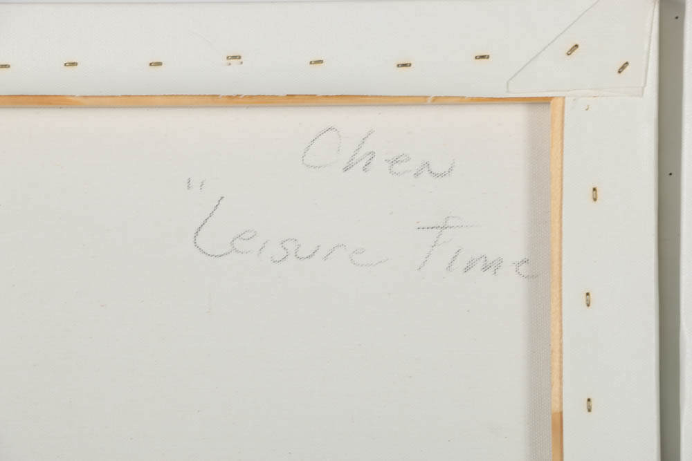 Hua Chen Limited Edition Prints on Canvas "Leisure Time" and "After the Bath"