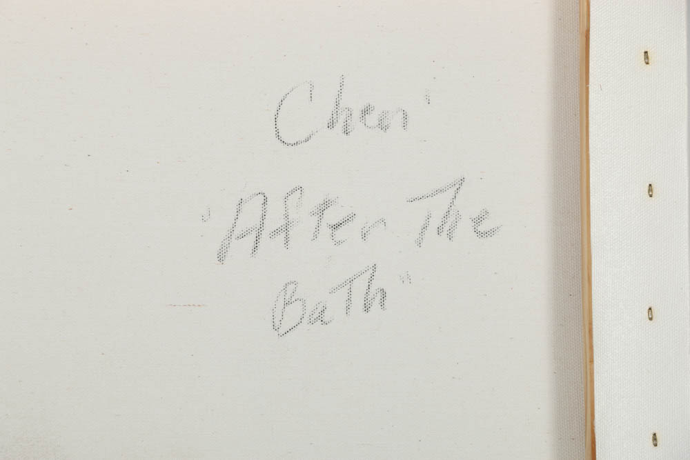 Hua Chen Limited Edition Prints on Canvas "Leisure Time" and "After the Bath"