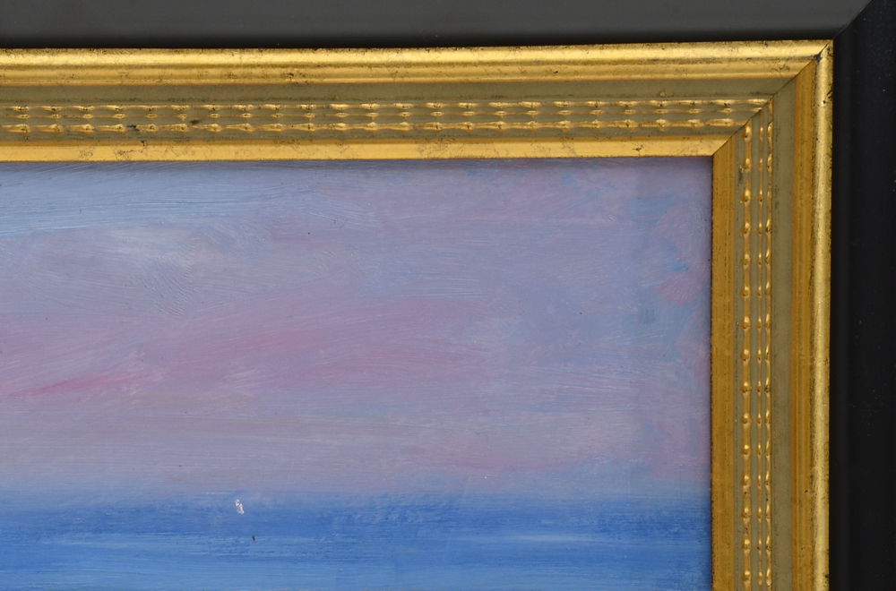 Nino Pippa Oil Painting on Board "Seattle - Children Playing on the Seashore"