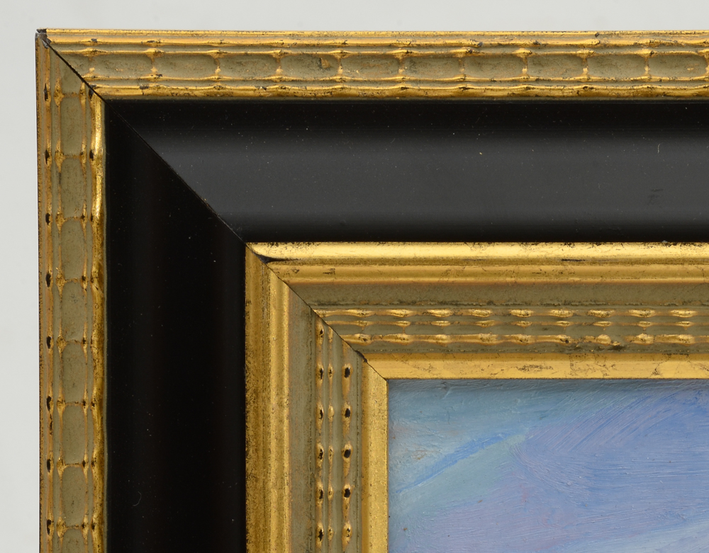 Nino Pippa Oil Painting on Board "Seattle - Children Playing on the Seashore"