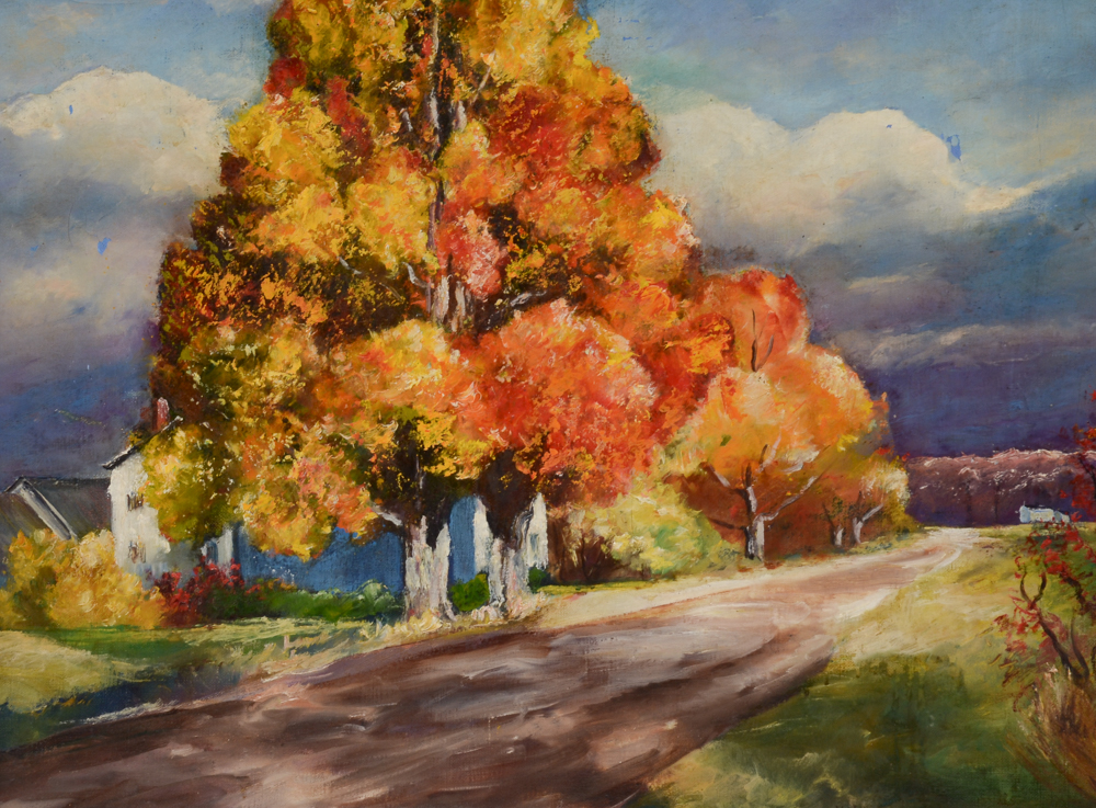 Helen Hamilton Original Vintage Oil Painting on Canvas